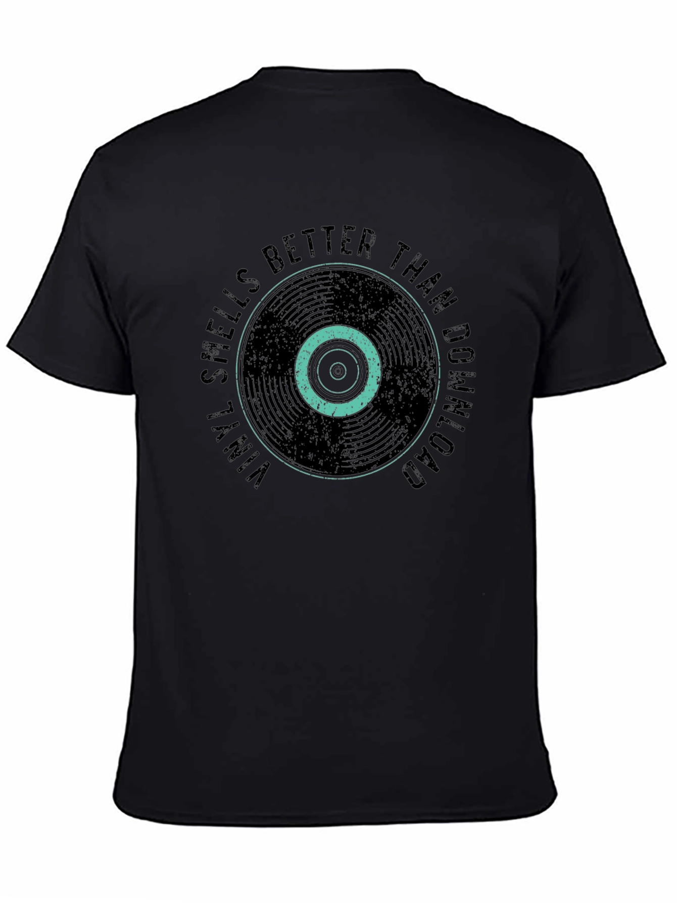 Vinyl Smells Better Than Download Black T-Shirt