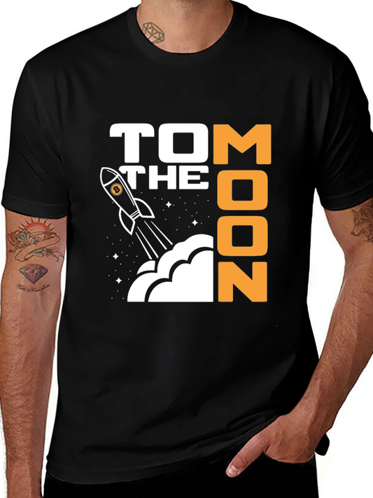 To the Moon Crypto T-Shirt - Bitcoin Rocket Graphic Tee