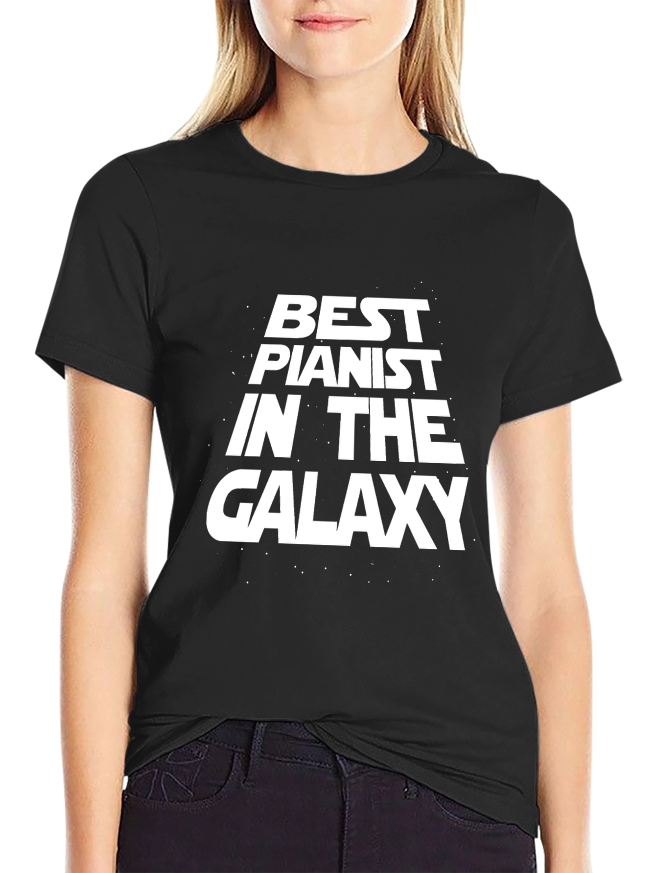 Best Pianist in the Galaxy Black T-Shirt