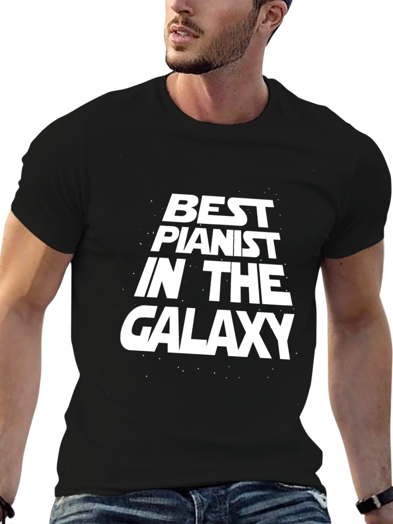 Best Pianist in the Galaxy Black T-Shirt