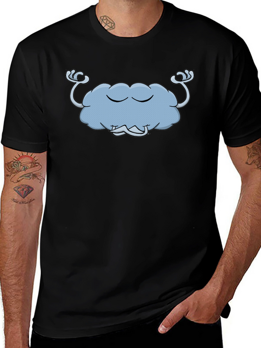 Zen Cloud Graphic T-Shirt - Black Cotton Tee