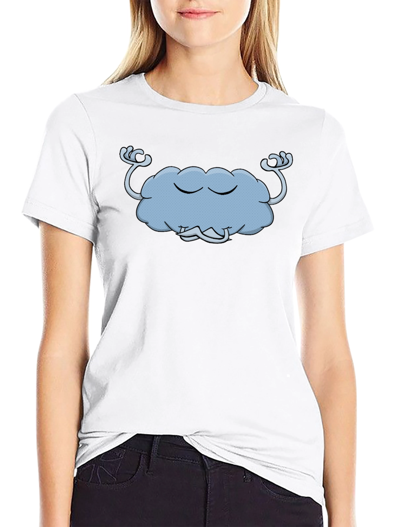 Zen Cloud Graphic T-Shirt - Black Cotton Tee