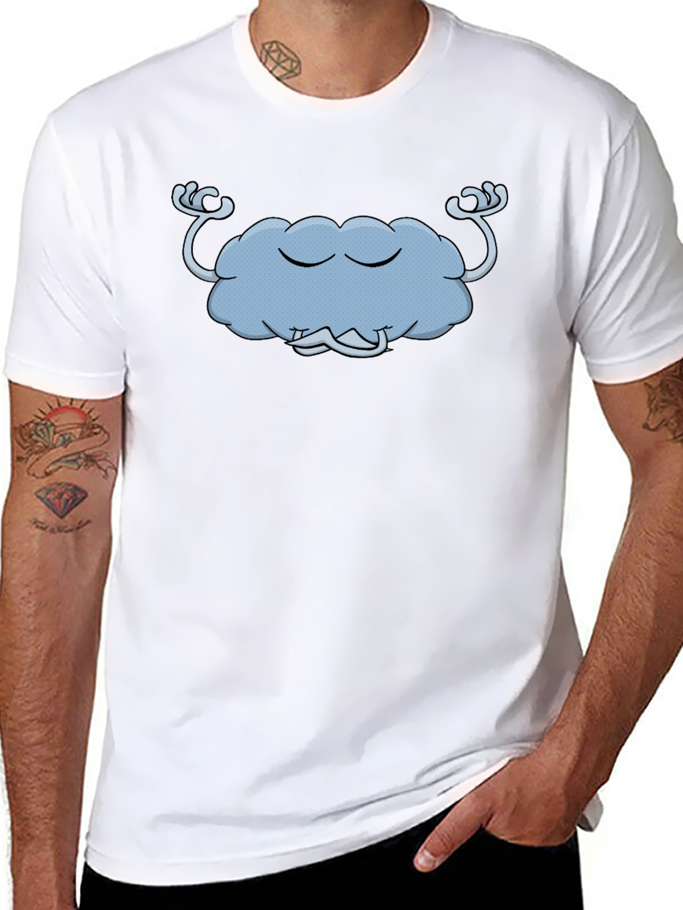 Zen Cloud Graphic T-Shirt - Black Cotton Tee