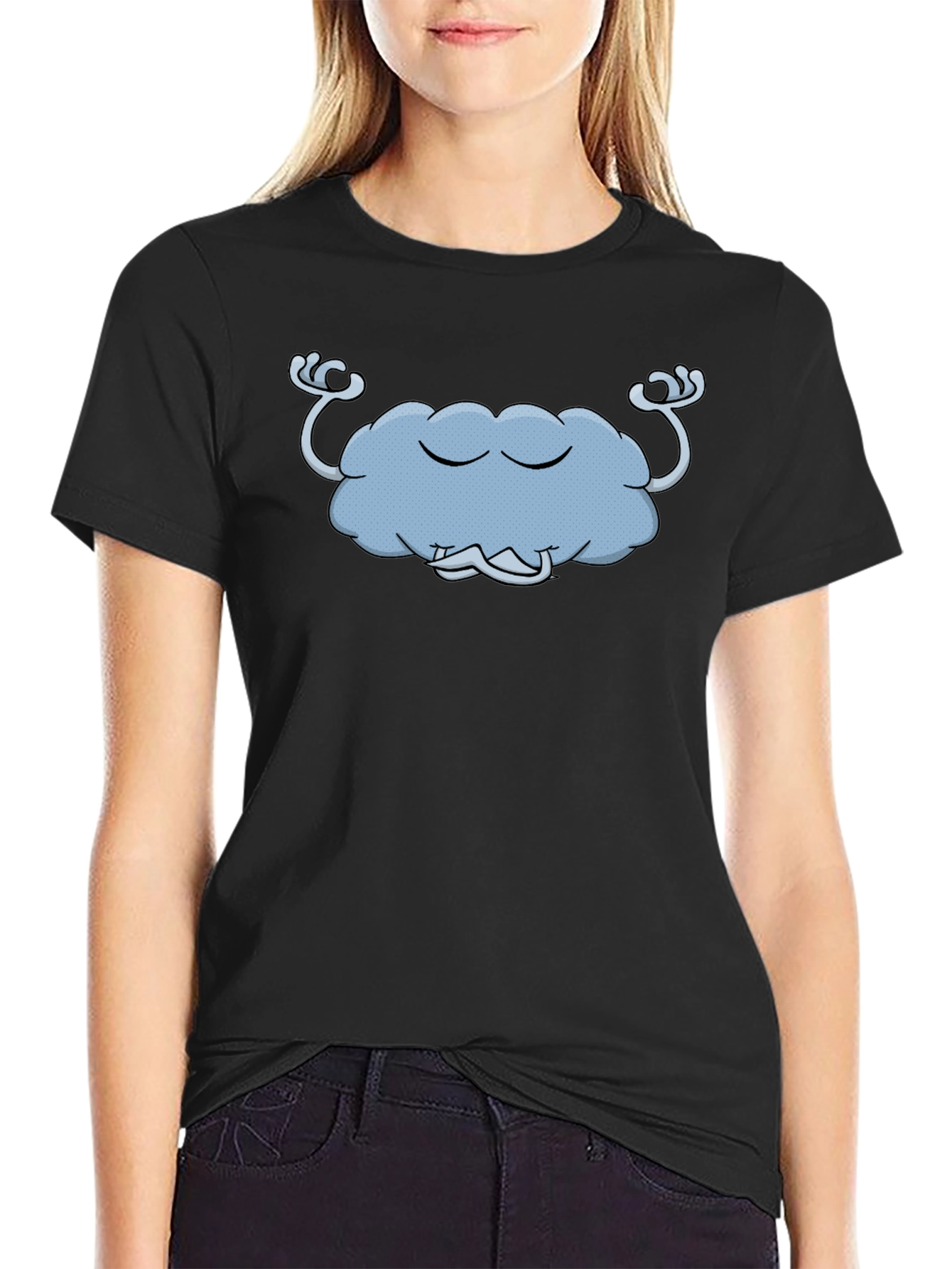 Zen Cloud Graphic T-Shirt - Black Cotton Tee