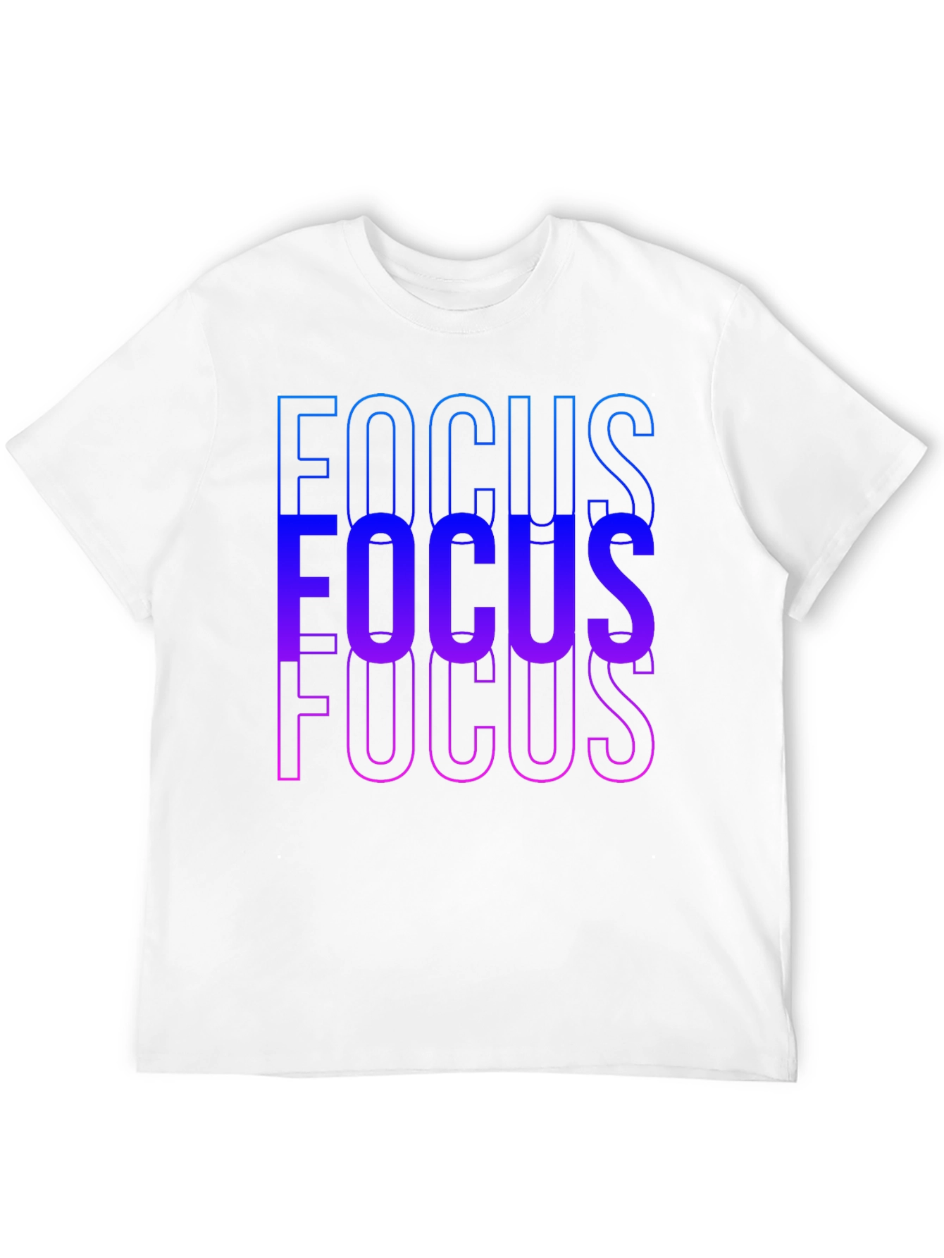 Focus Gradient Graphic T-Shirt - Mens Black Tee