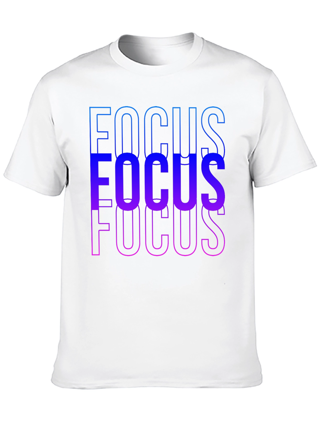 Focus Gradient Graphic T-Shirt - Mens Black Tee