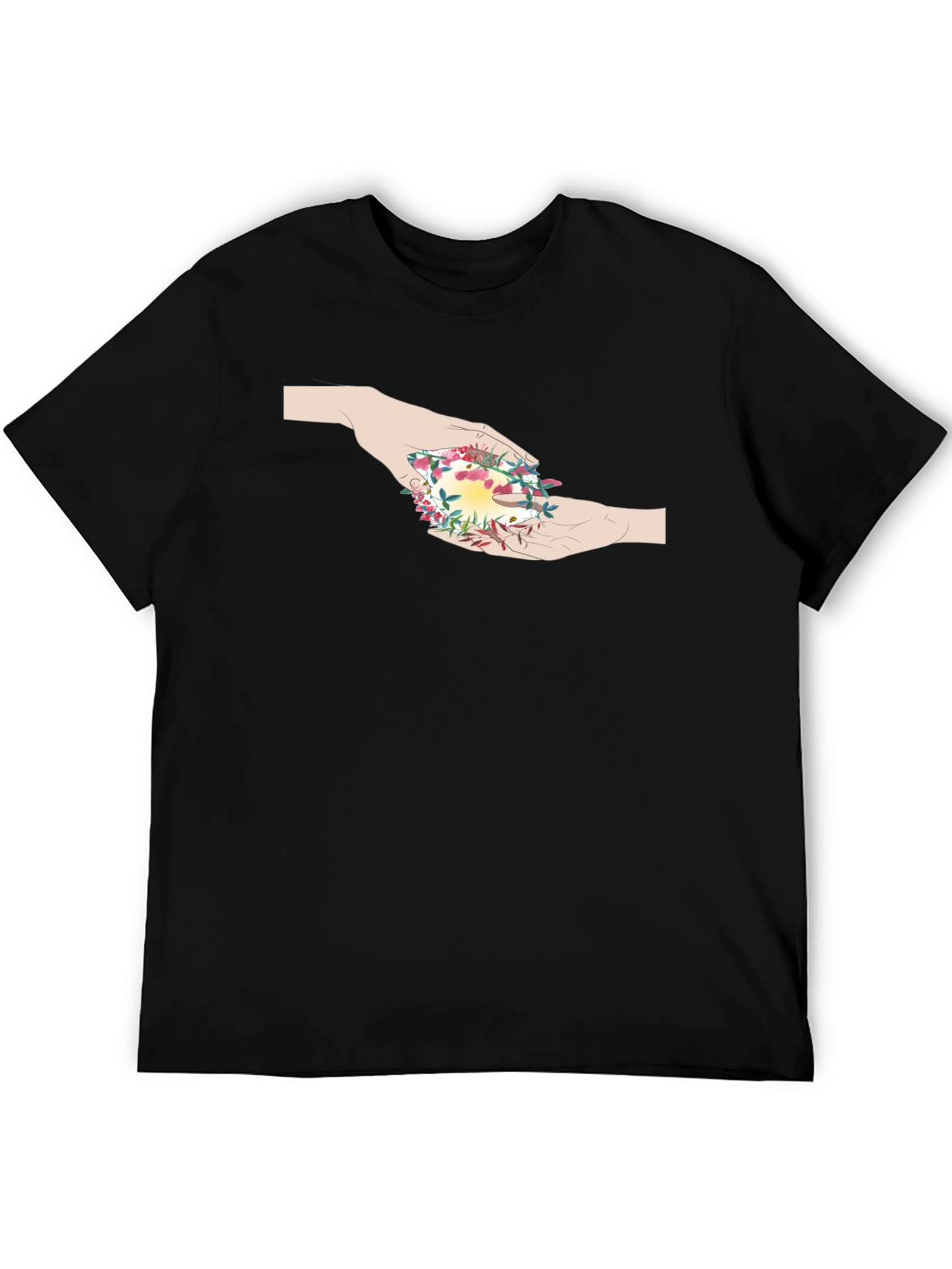 Nature Hands Graphic Tee - Soft Cotton Blend