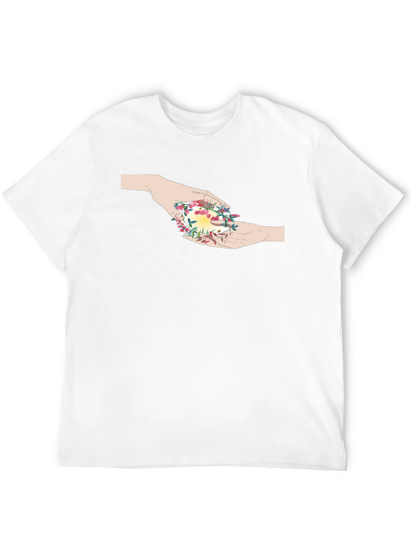 Nature Hands Graphic Tee - Soft Cotton Blend