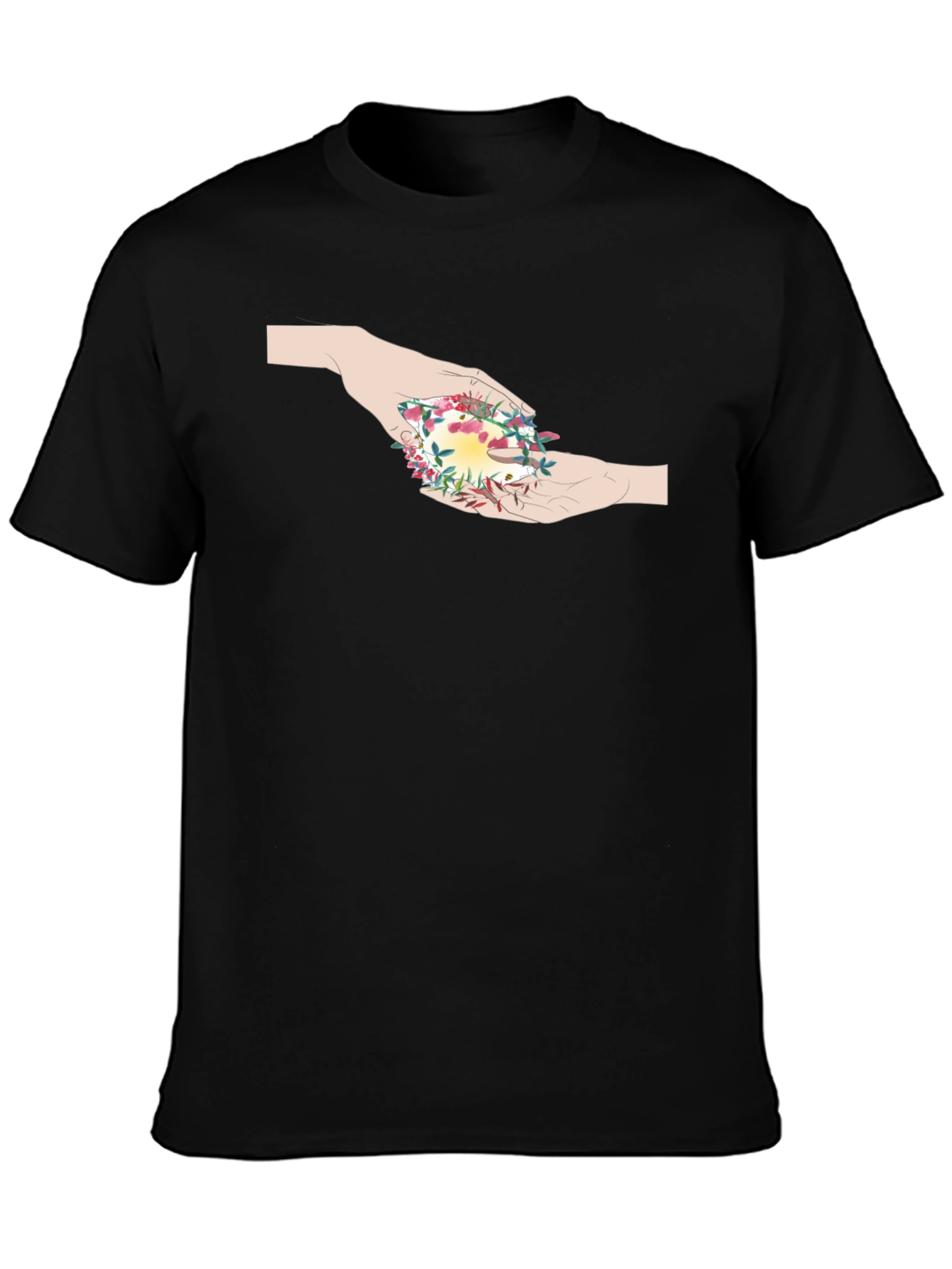 Nature Hands Graphic Tee - Soft Cotton Blend