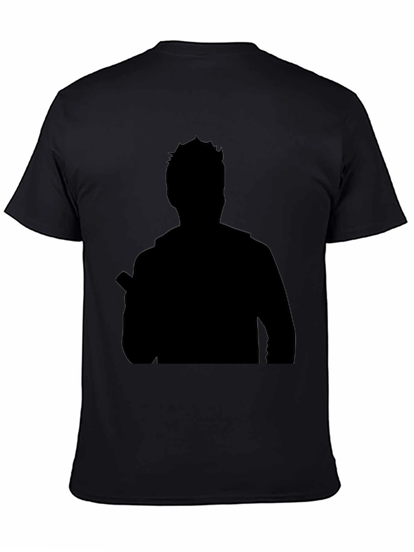 Mens Black Silhouette Graphic Tee