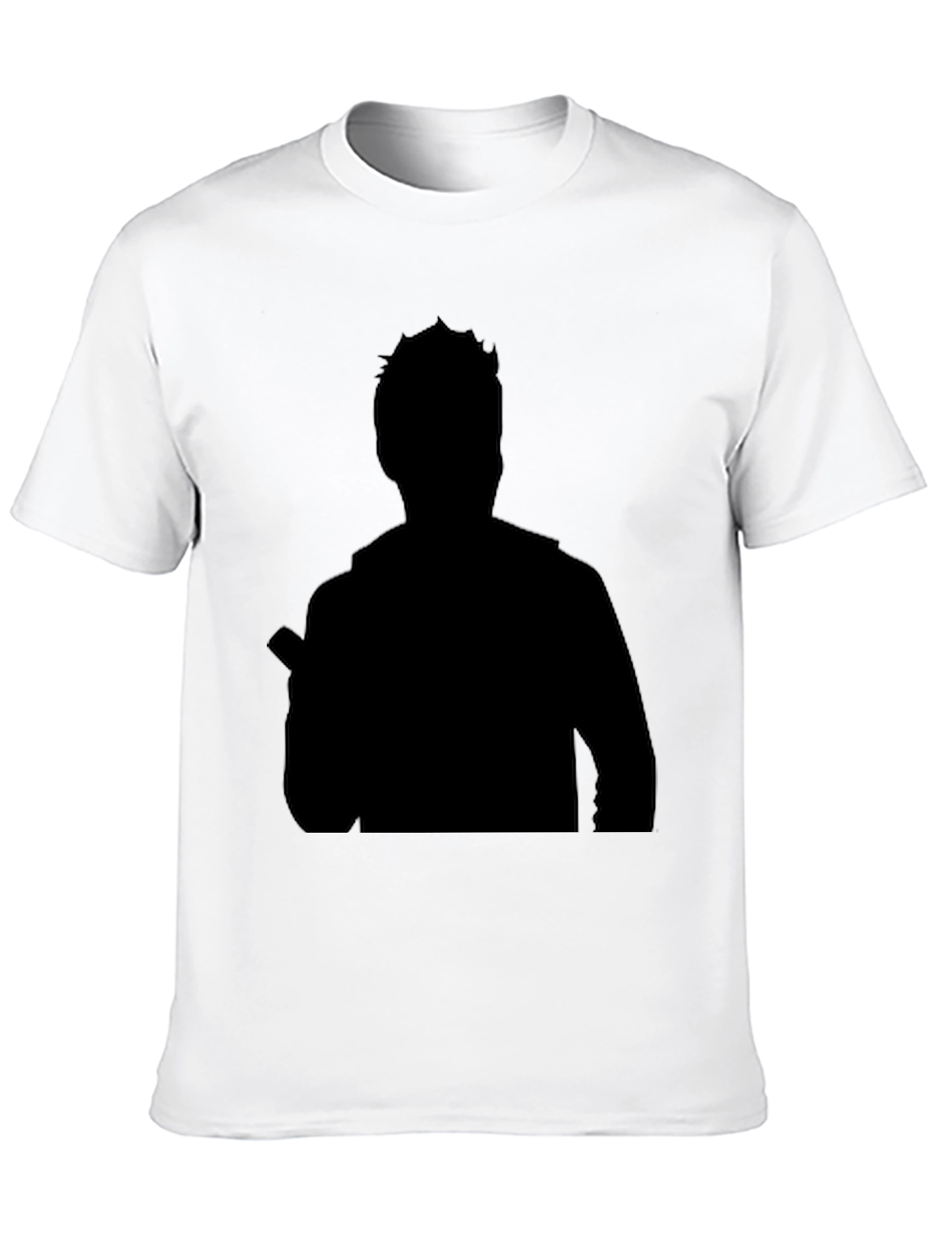 Mens Black Silhouette Graphic Tee