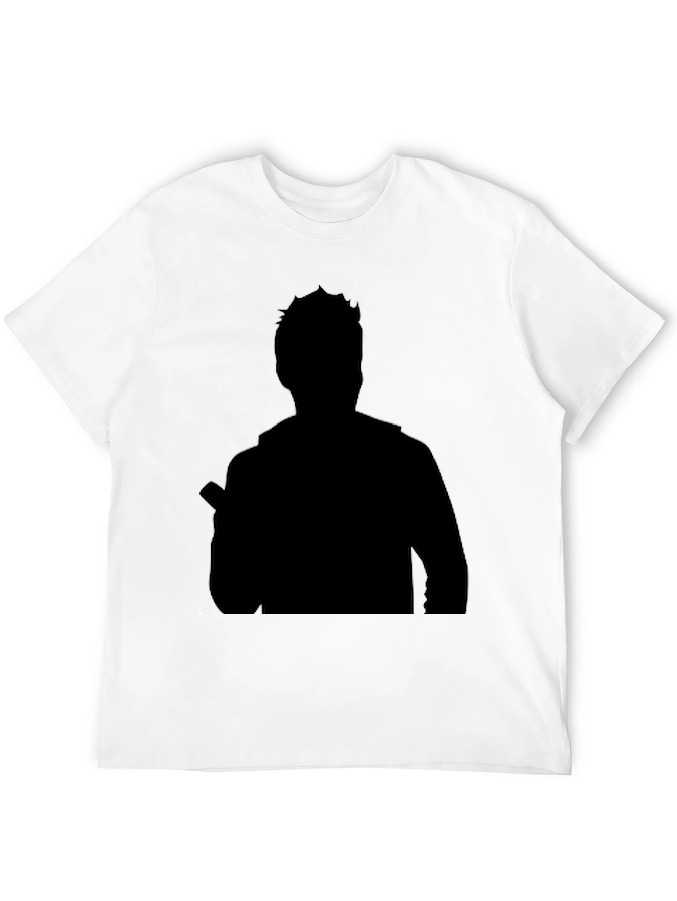 Mens Black Silhouette Graphic Tee