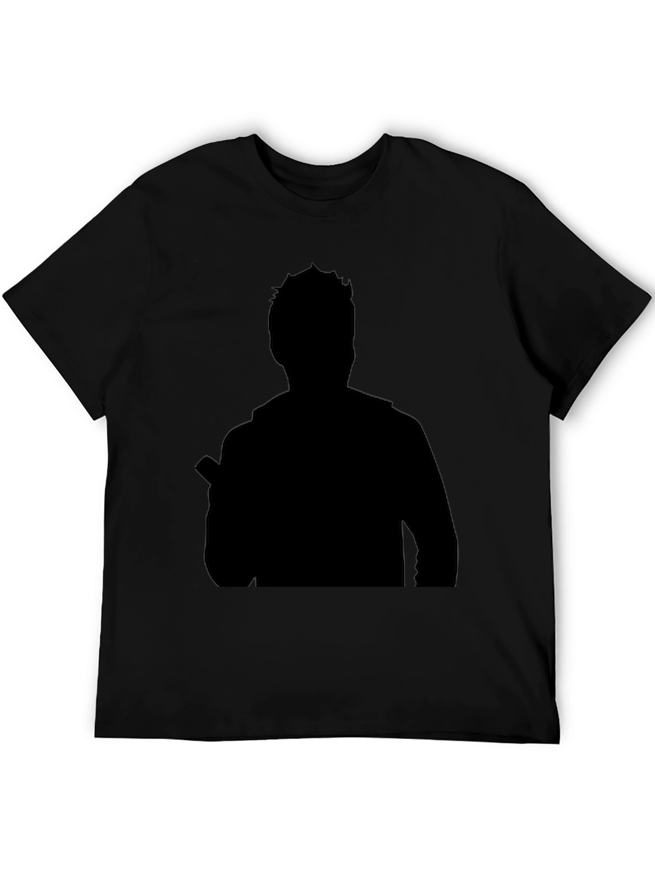 Mens Black Silhouette Graphic Tee
