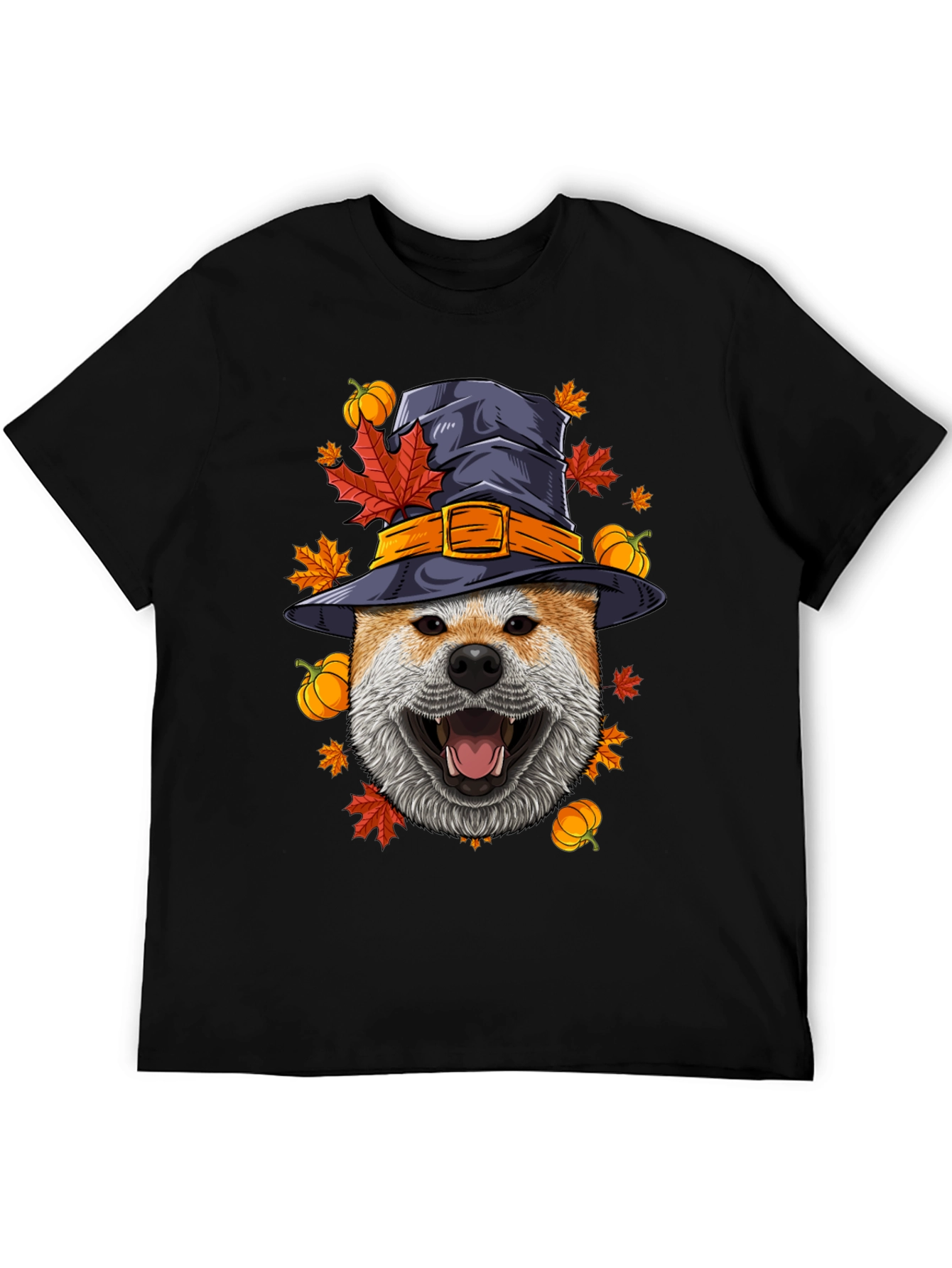 Dog in Witch Hat Halloween T-Shirt