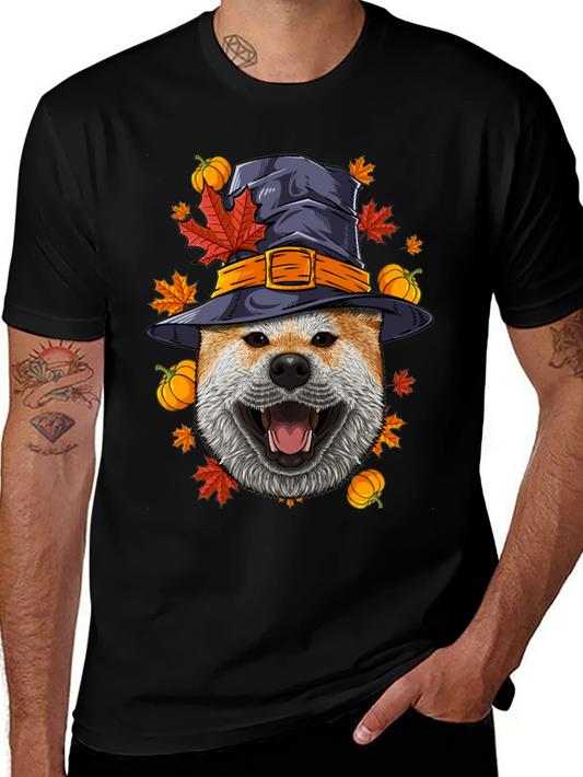 Dog in Witch Hat Halloween T-Shirt