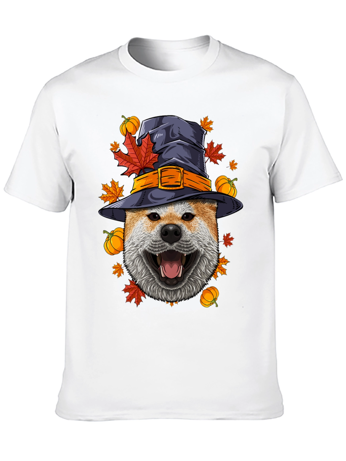 Dog in Witch Hat Halloween T-Shirt