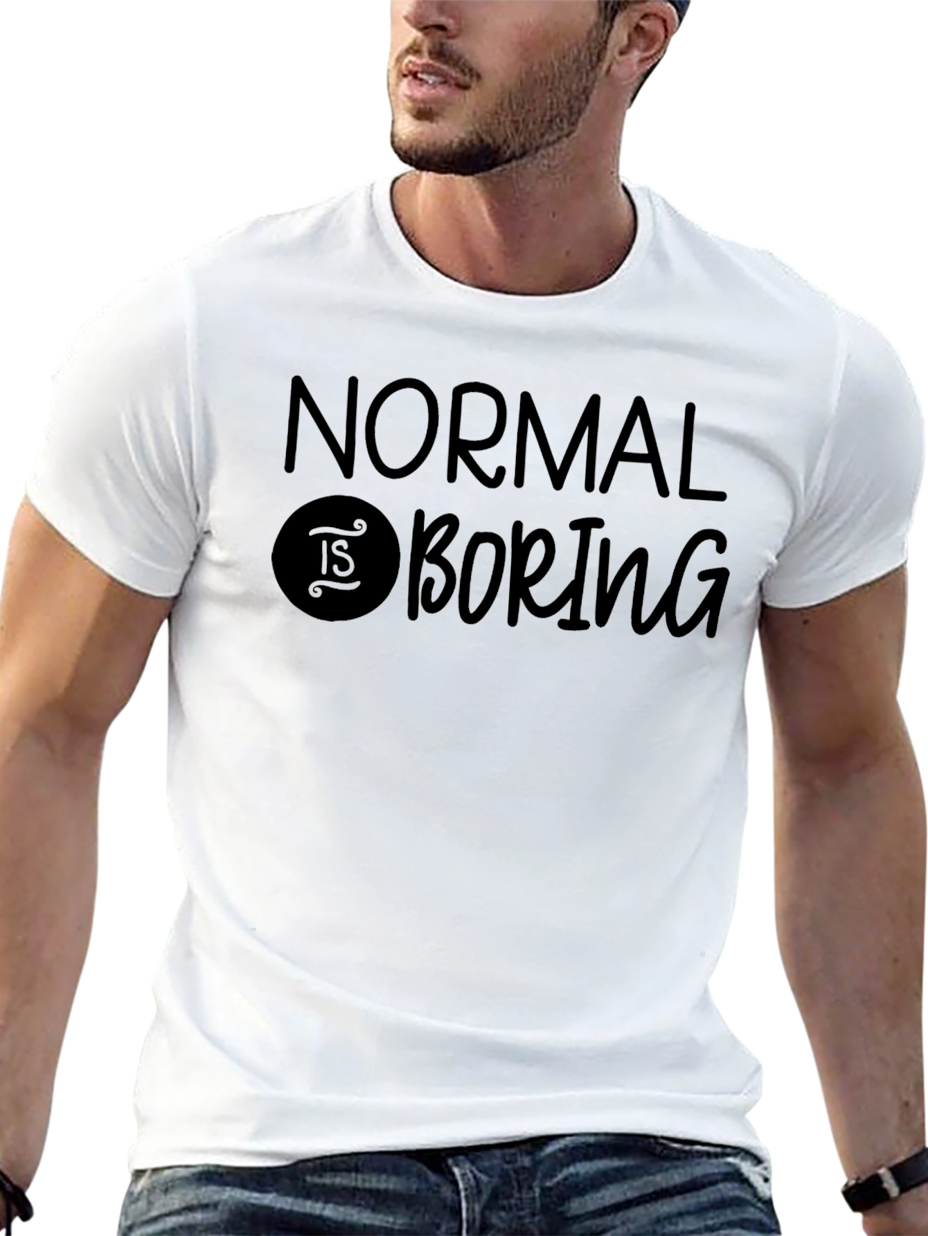 Normal is Boring Black Graphic Tee