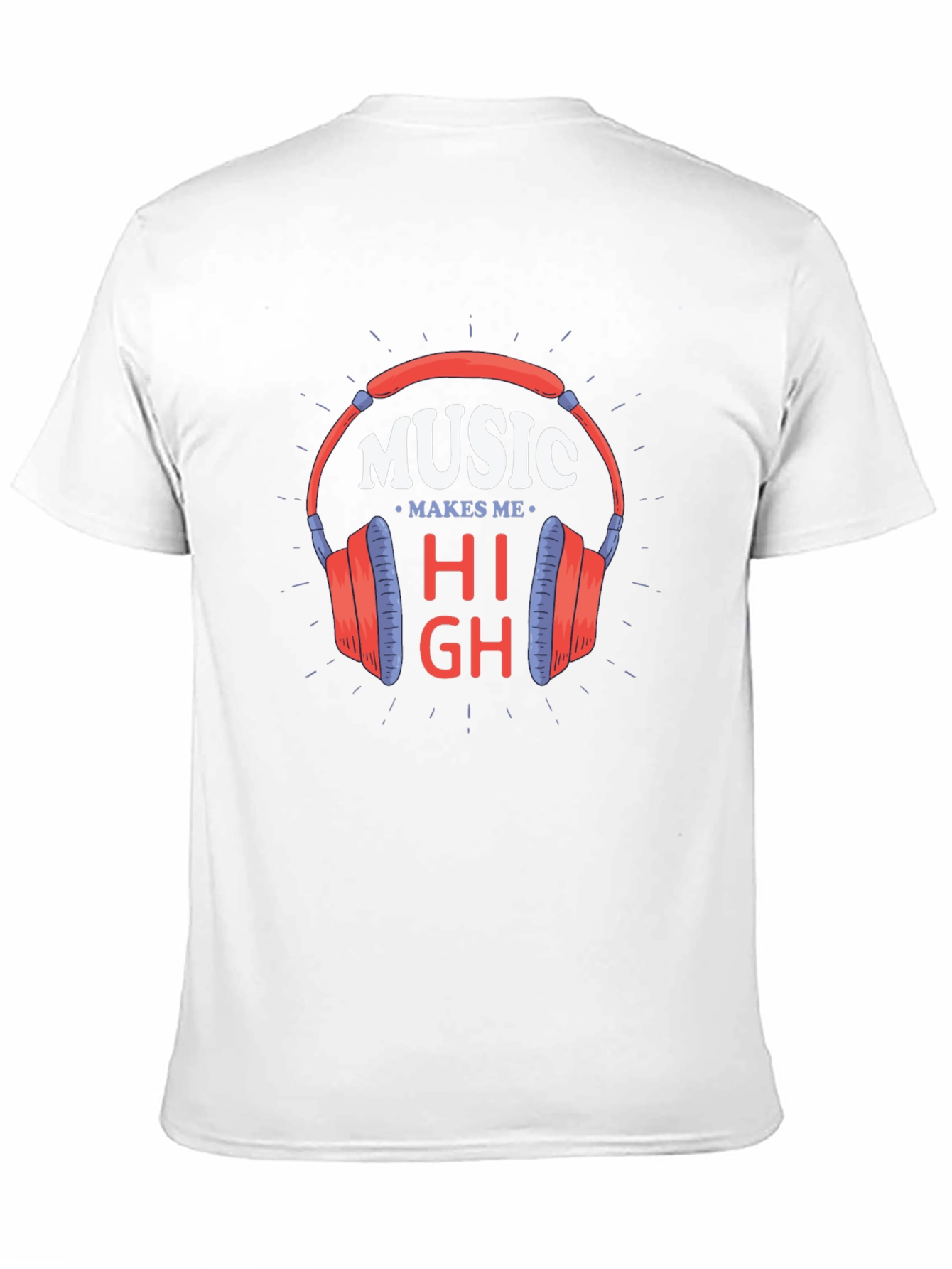 Music Makes Me High Black T-Shirt