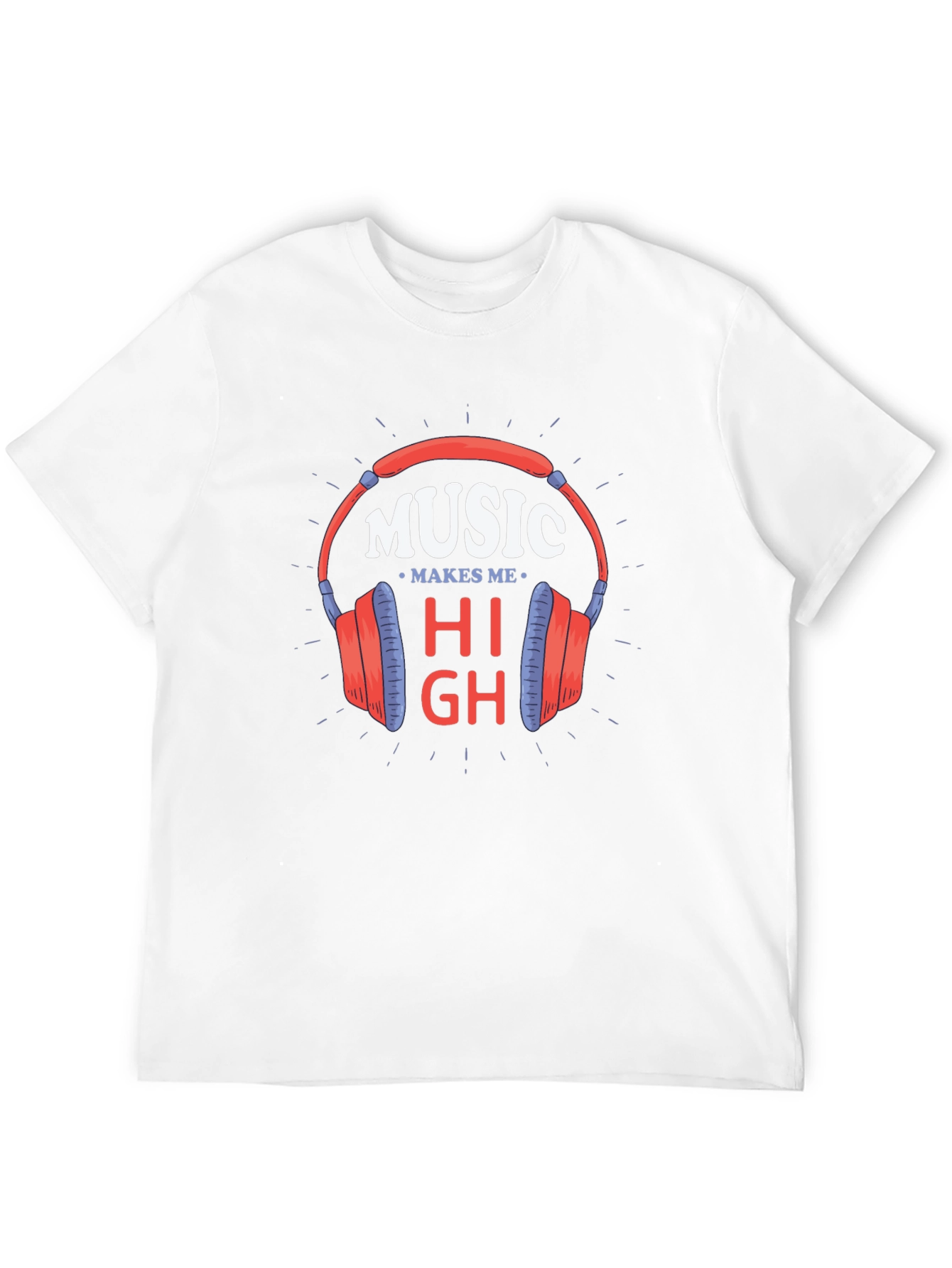 Music Makes Me High Black T-Shirt