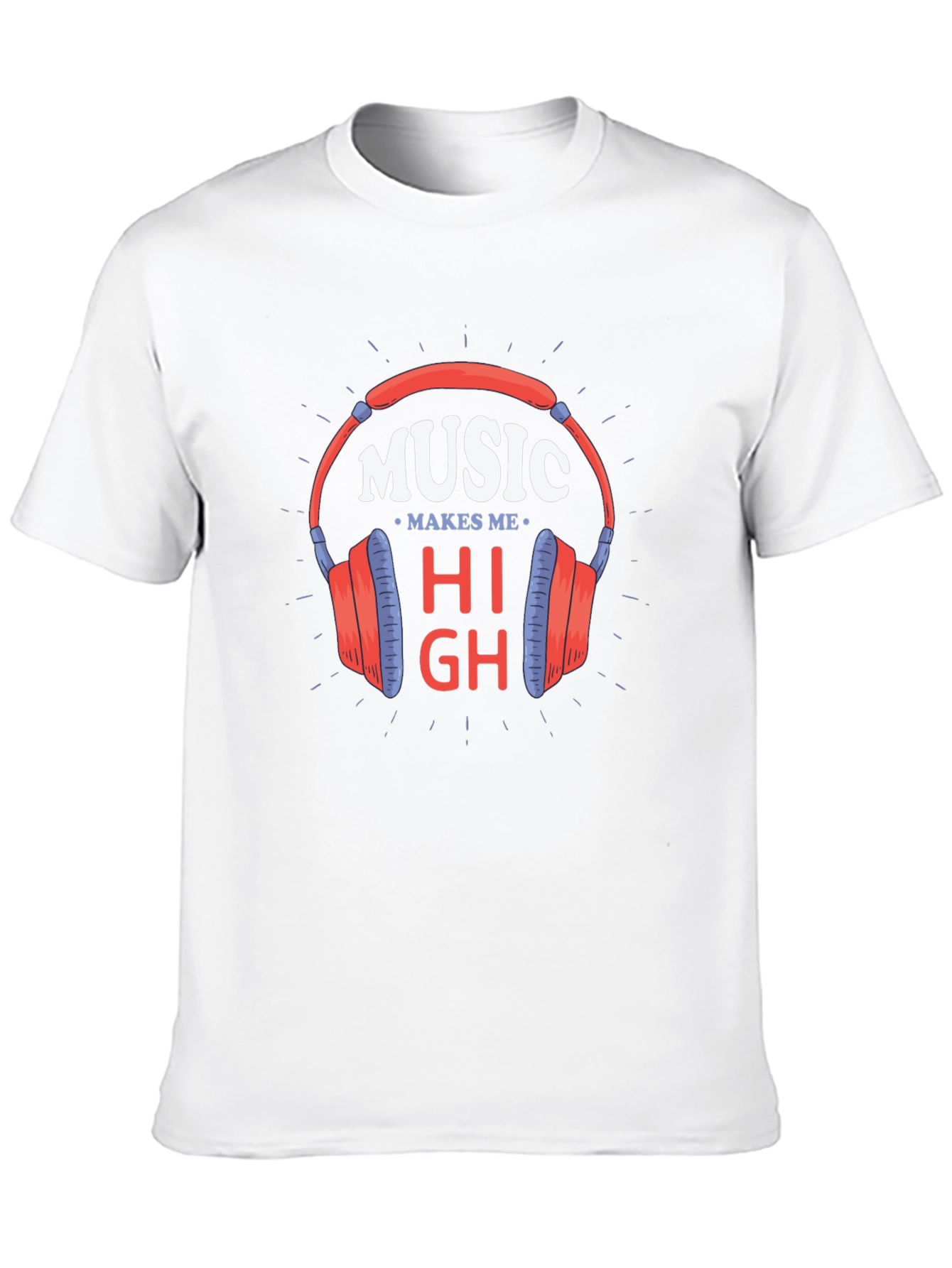 Music Makes Me High Black T-Shirt