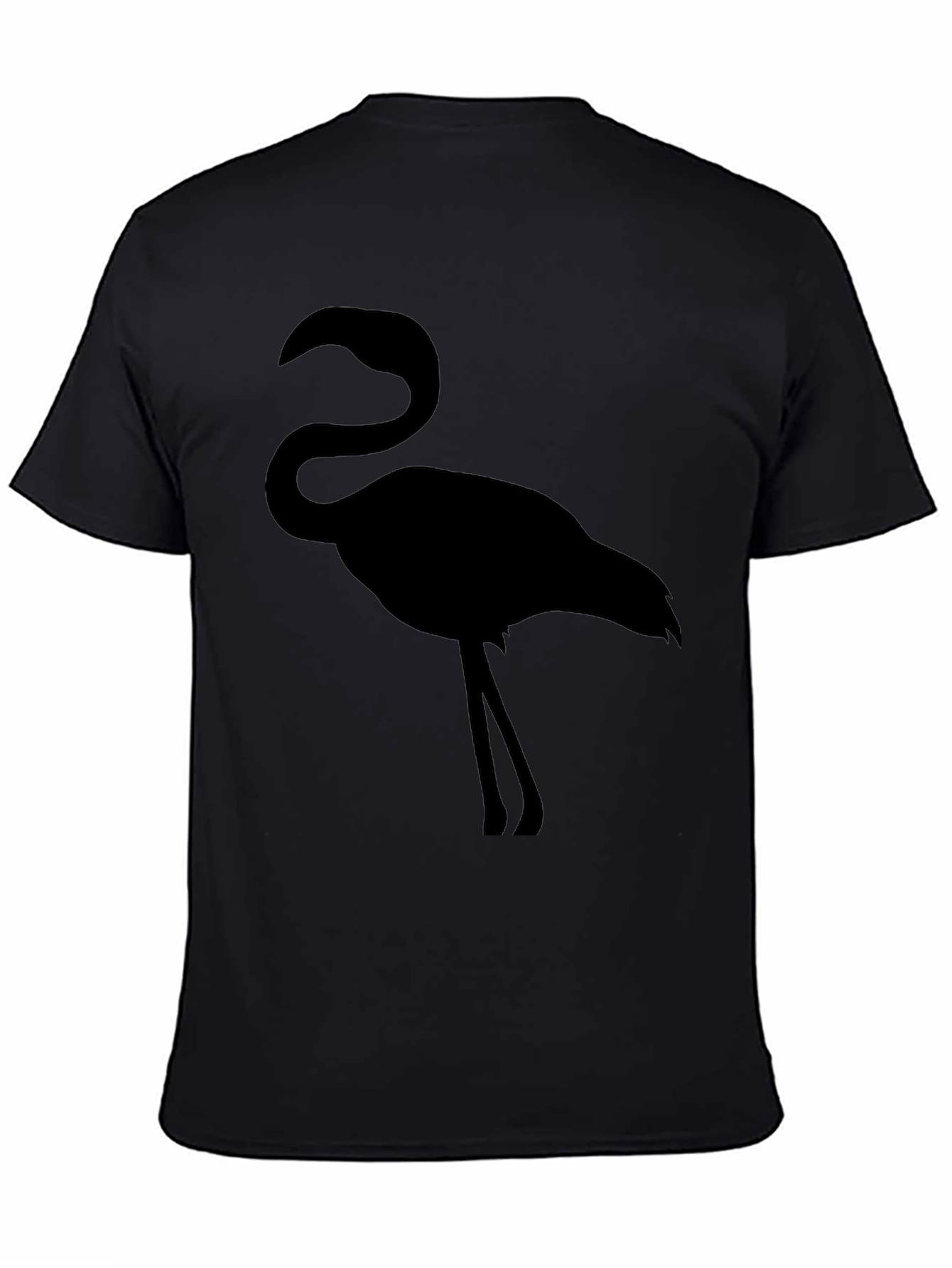 Flamingo Graphic Tee - Black Cotton Comfort