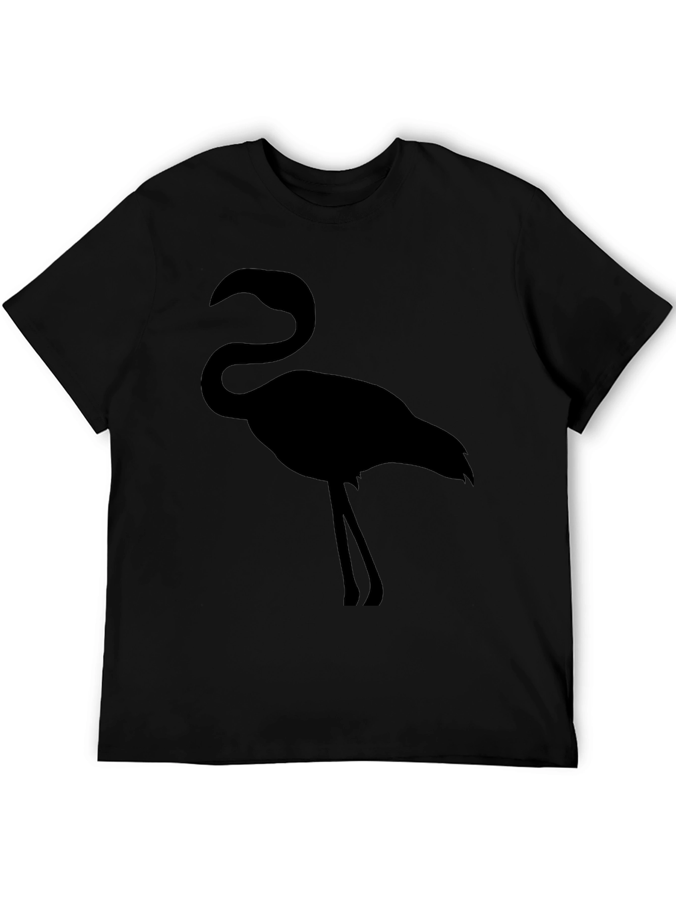 Flamingo Graphic Tee - Black Cotton Comfort