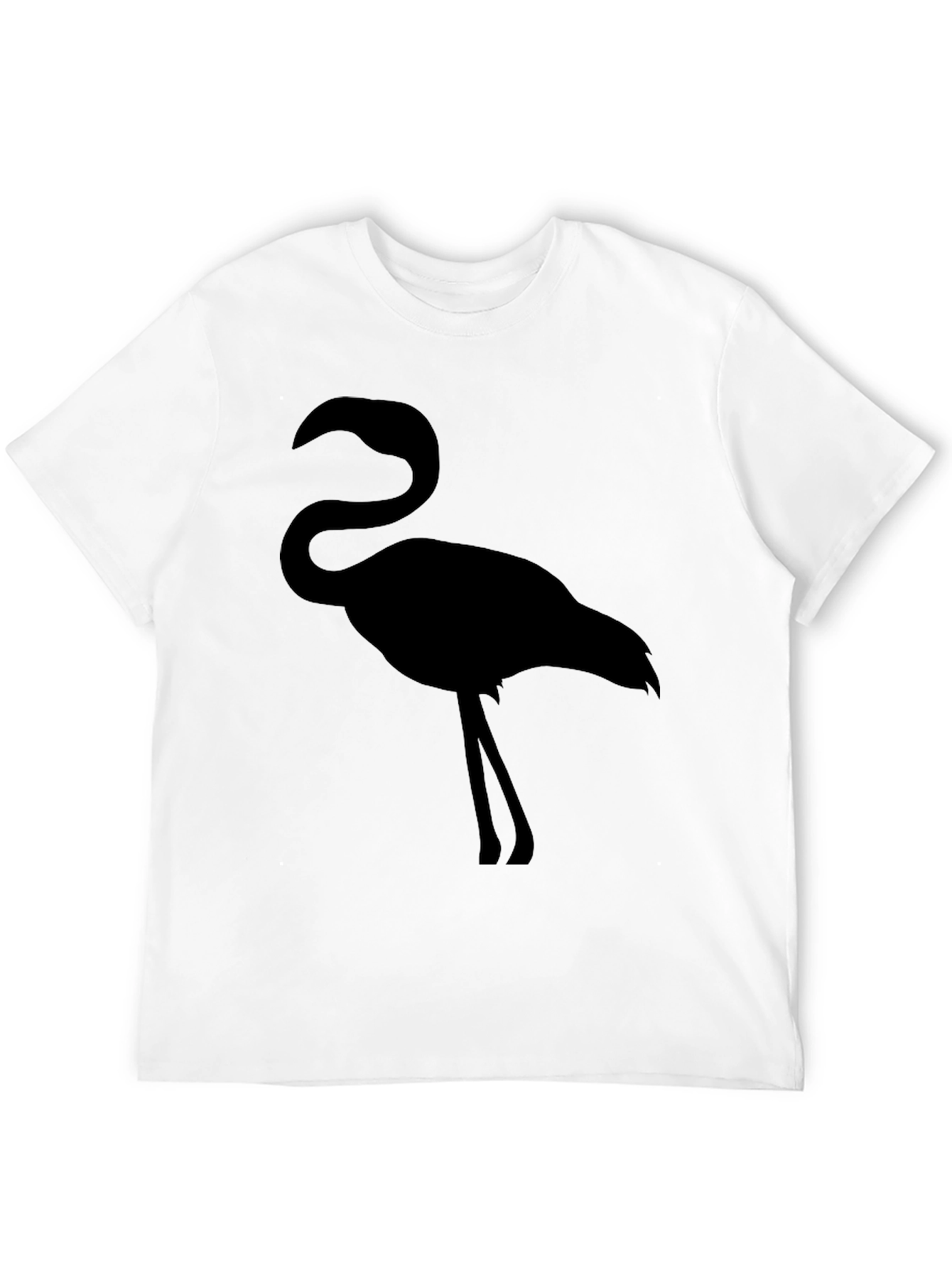 Flamingo Graphic Tee - Black Cotton Comfort