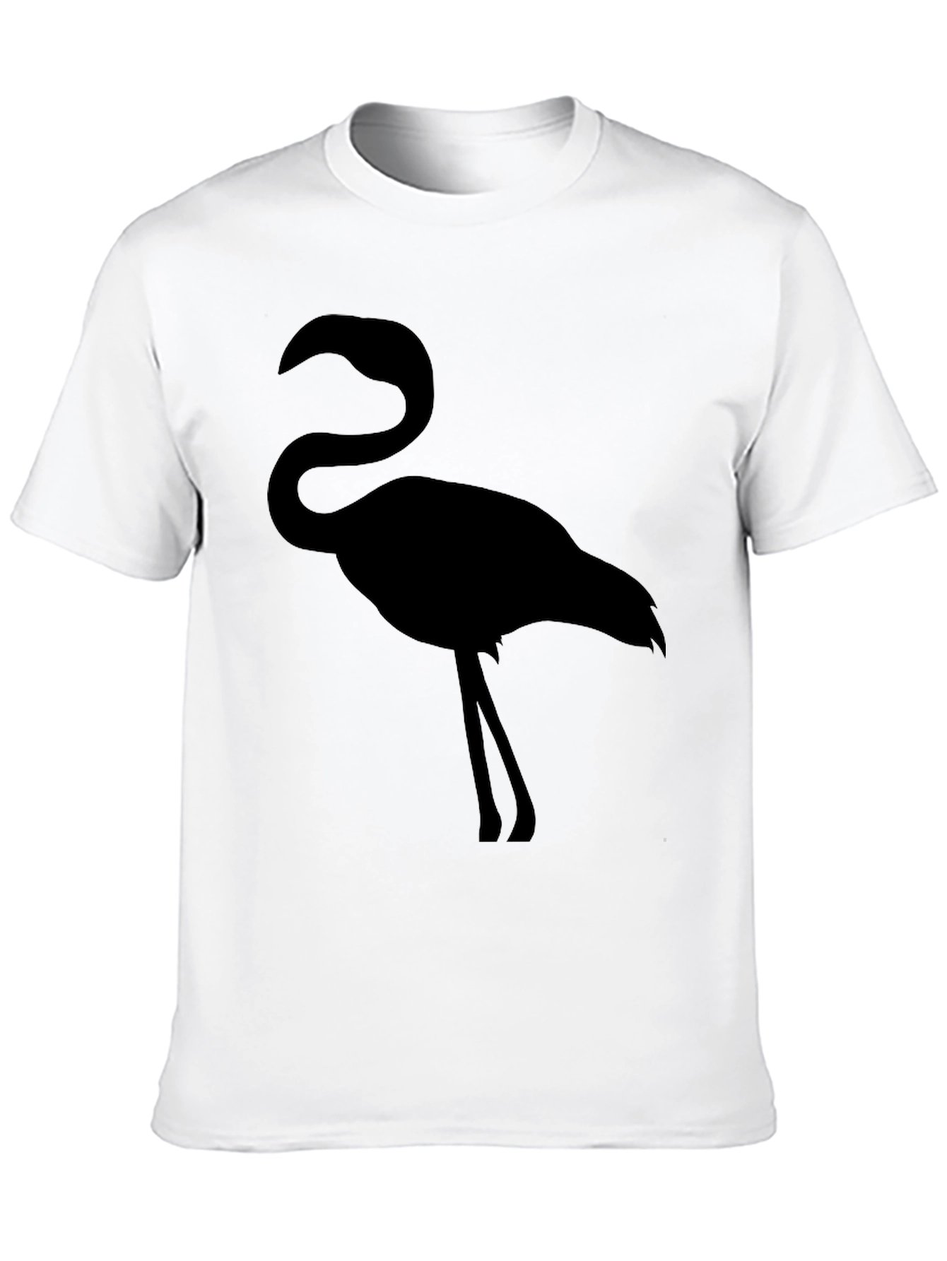 Flamingo Graphic Tee - Black Cotton Comfort