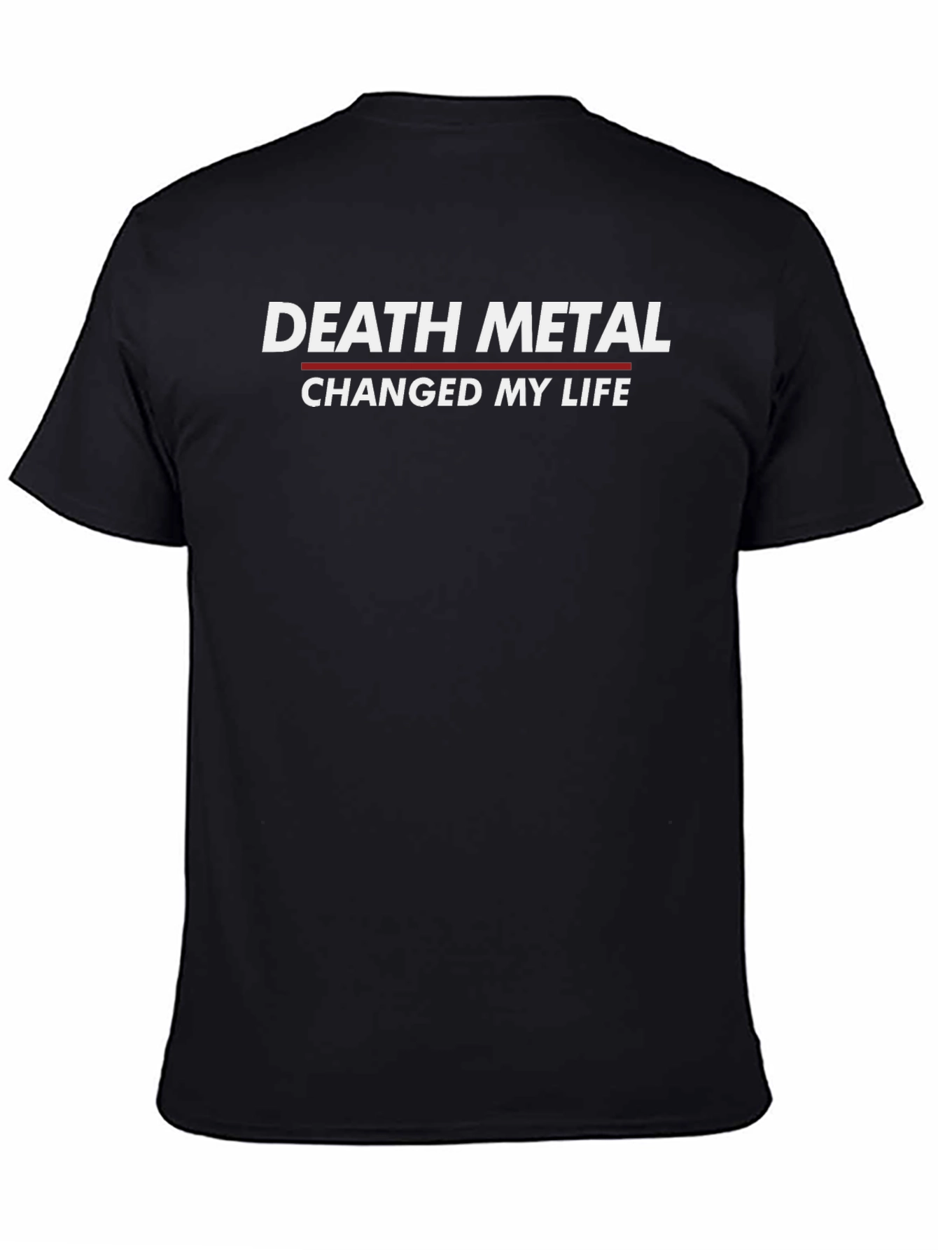 Death Metal Changed My Life Black Graphic T-Shirt