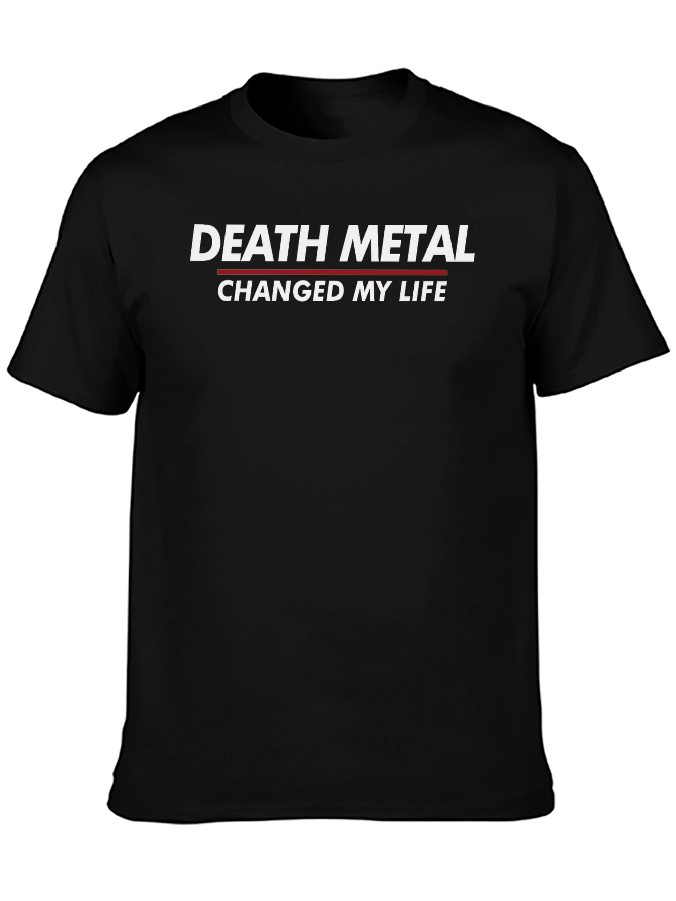 Death Metal Changed My Life Black Graphic T-Shirt