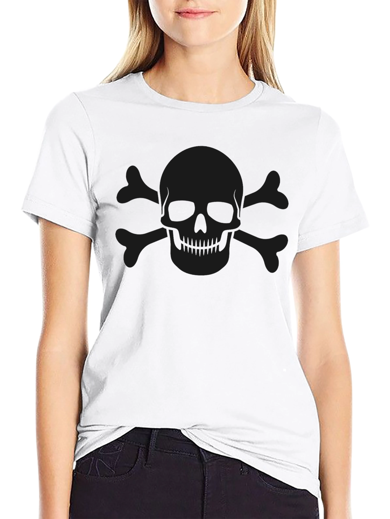 Skull & Crossbones Graphic Black T-Shirt