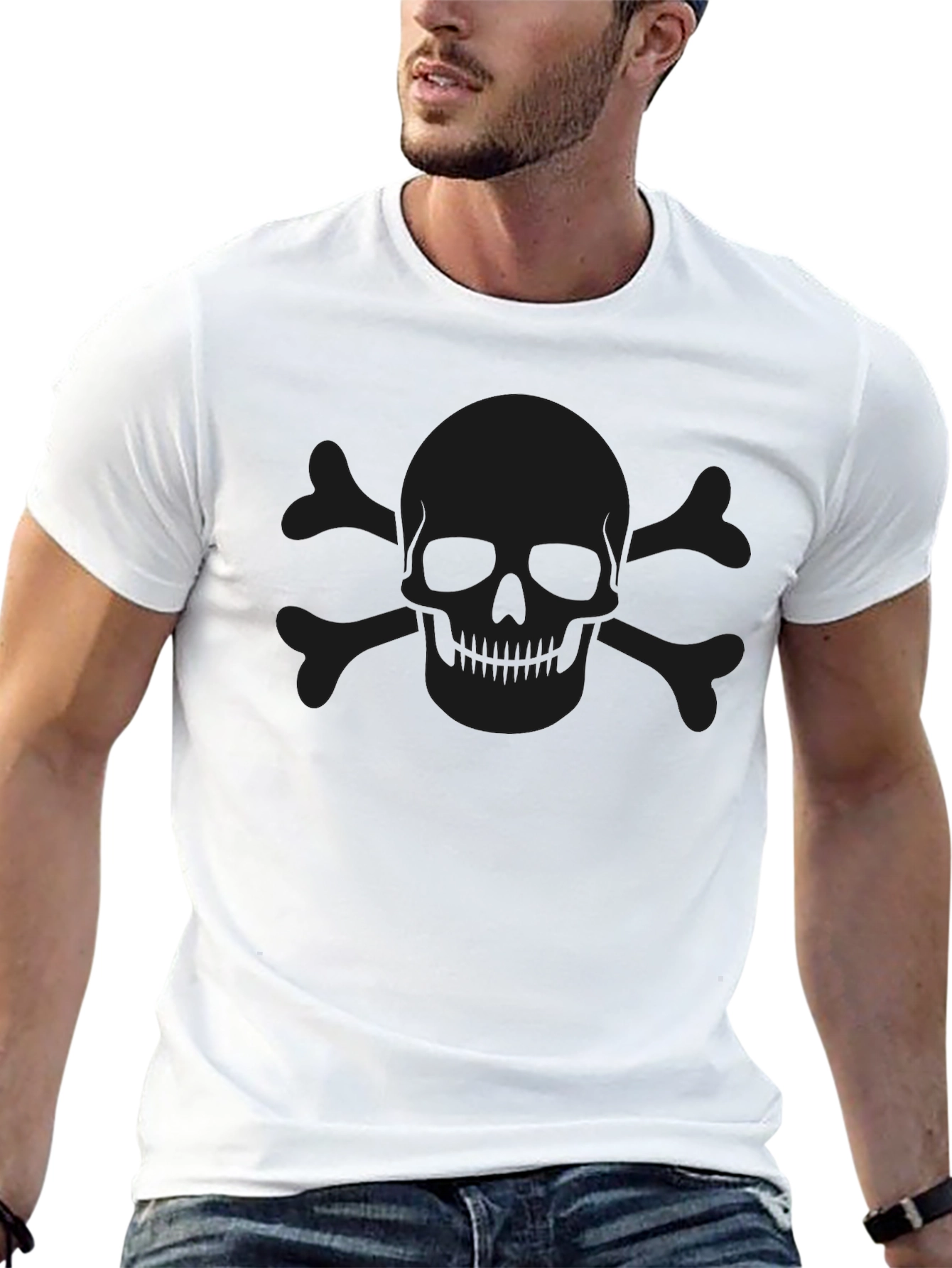 Skull & Crossbones Graphic Black T-Shirt