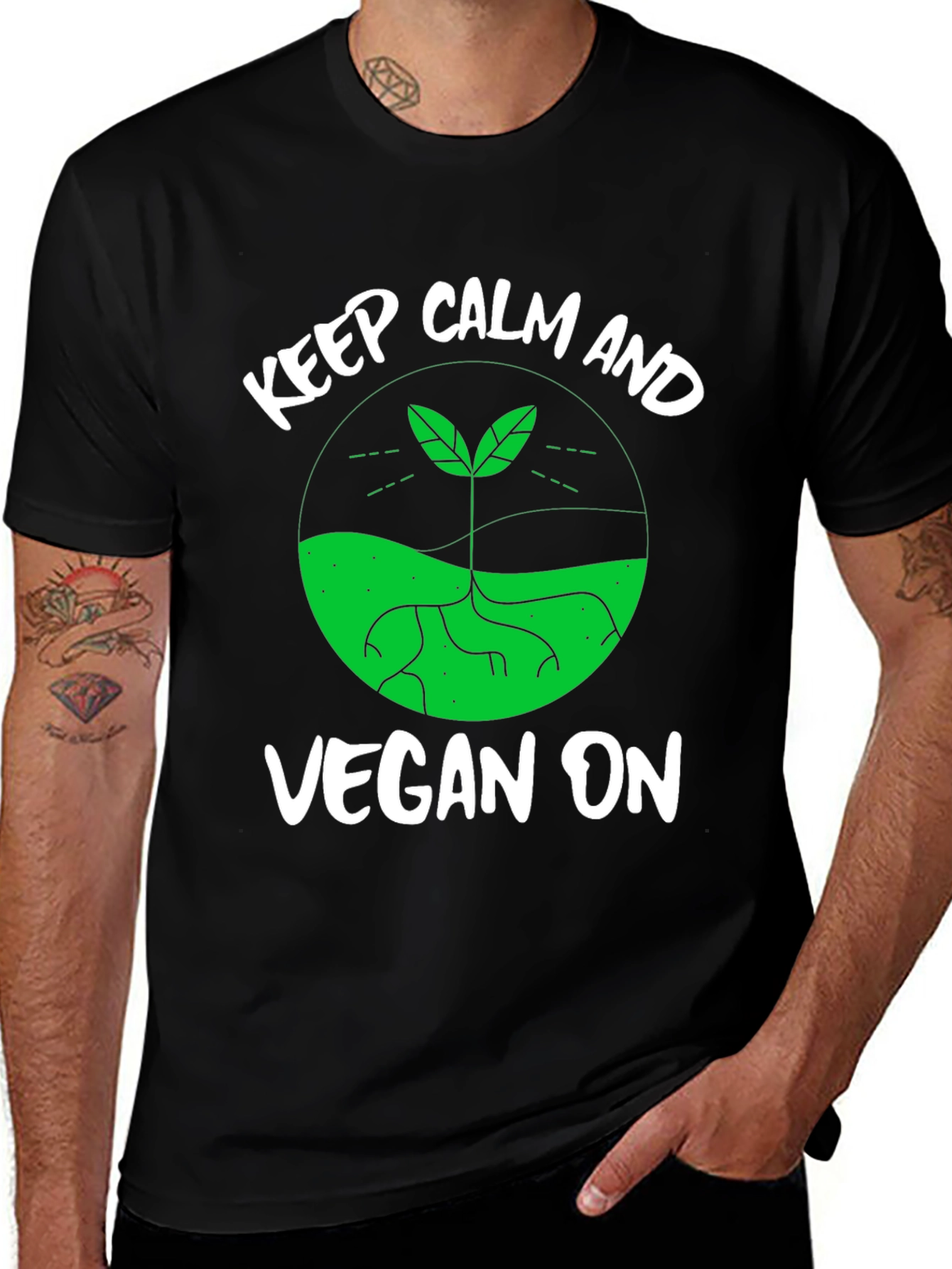 Keep Calm and Vegan On T-Shirt