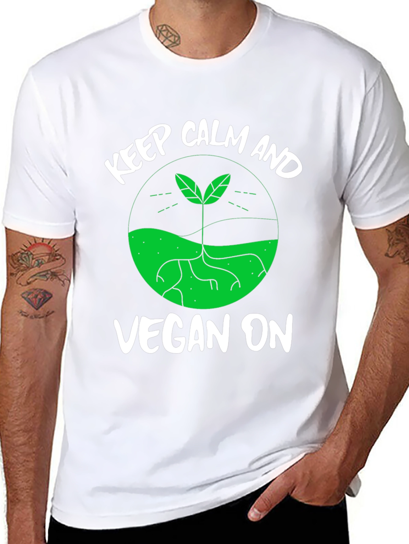 Keep Calm and Vegan On T-Shirt