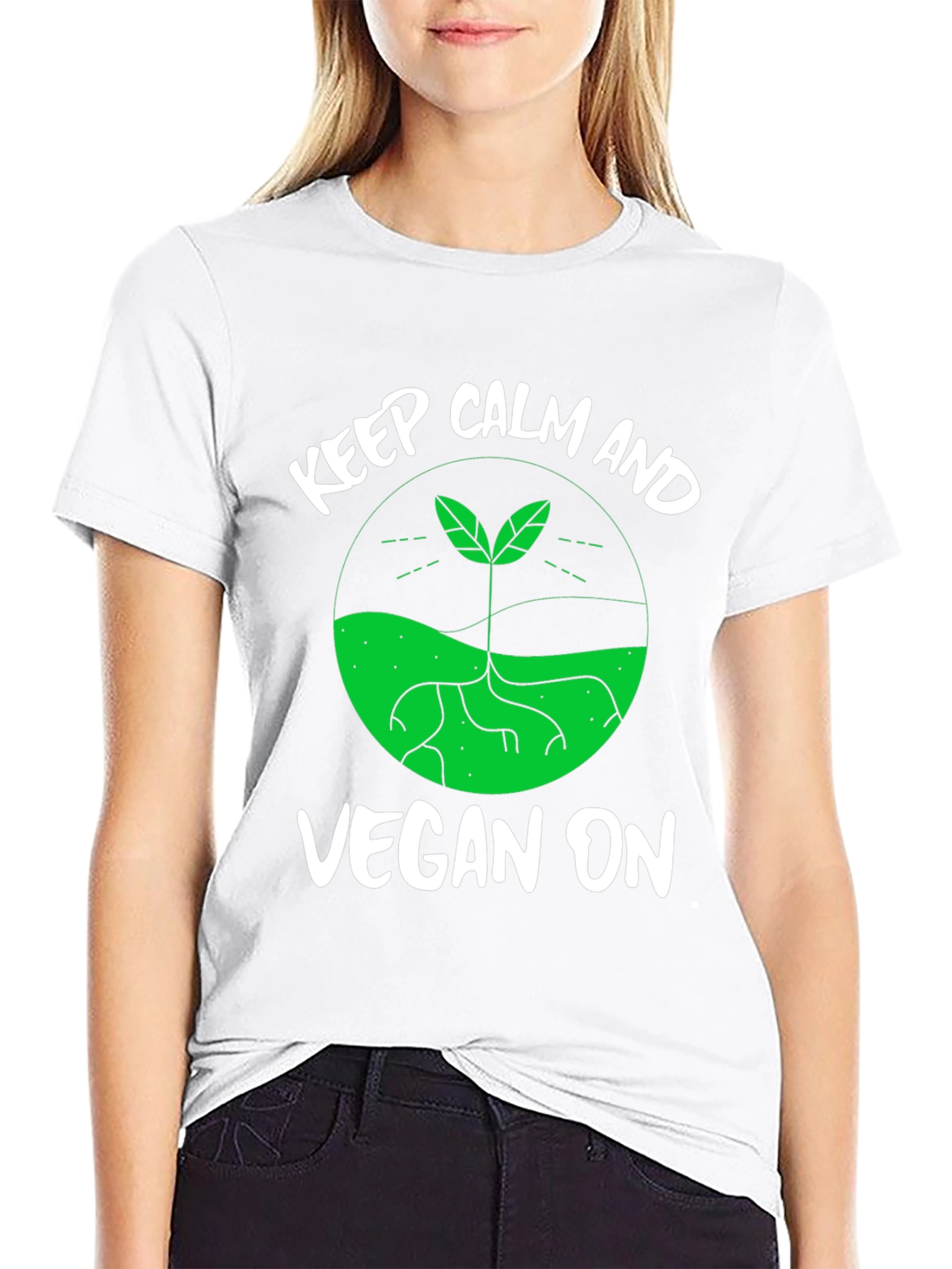 Keep Calm and Vegan On T-Shirt