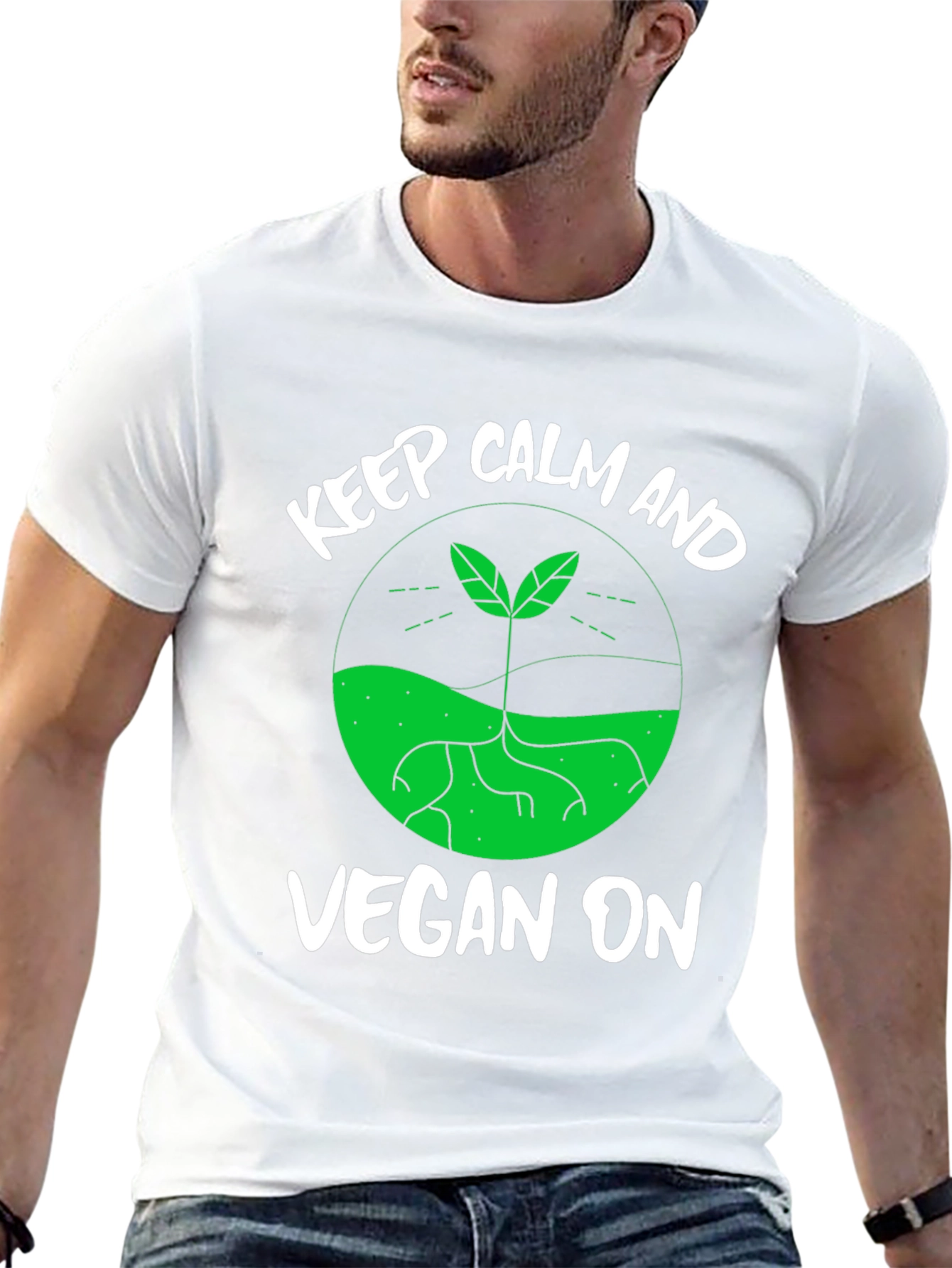 Keep Calm and Vegan On T-Shirt