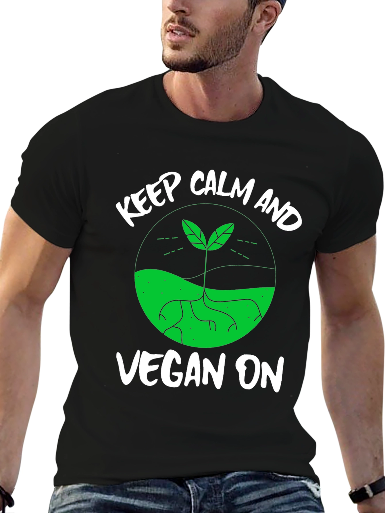 Keep Calm and Vegan On T-Shirt
