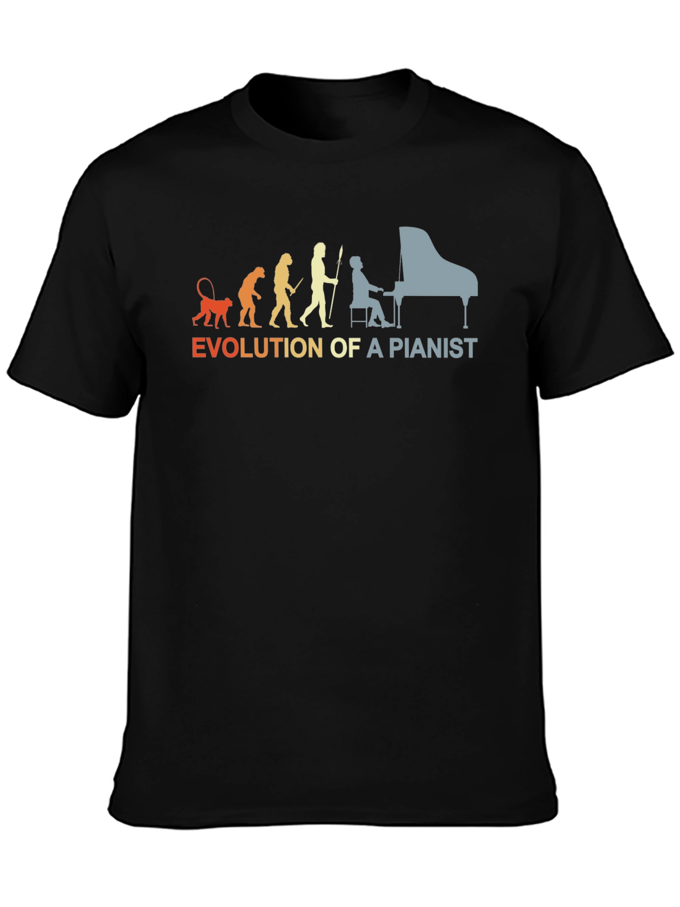Evolution of a Pianist Graphic T-Shirt - Black