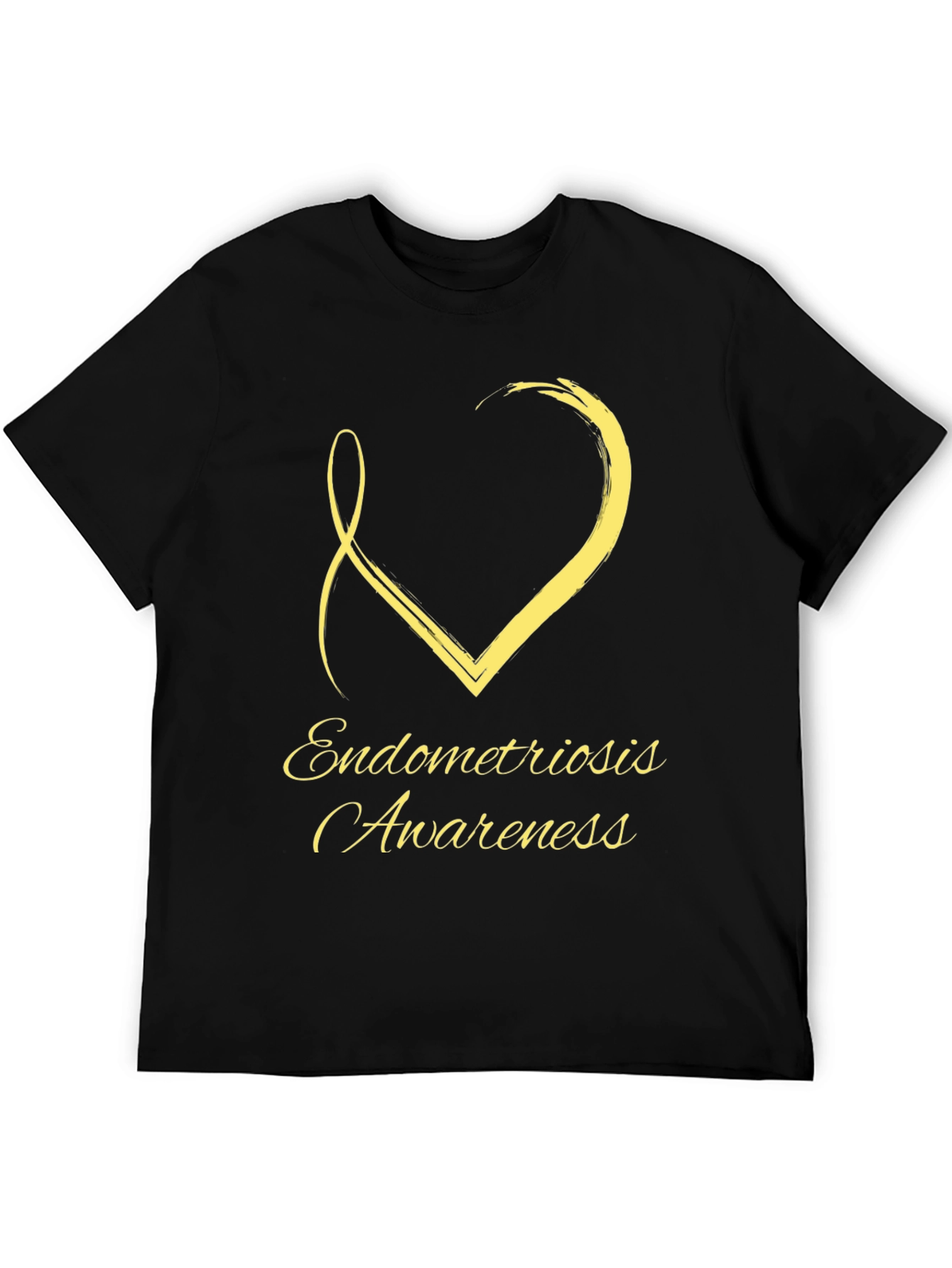 Endometriosis Awareness Ribbon Heart T-Shirt