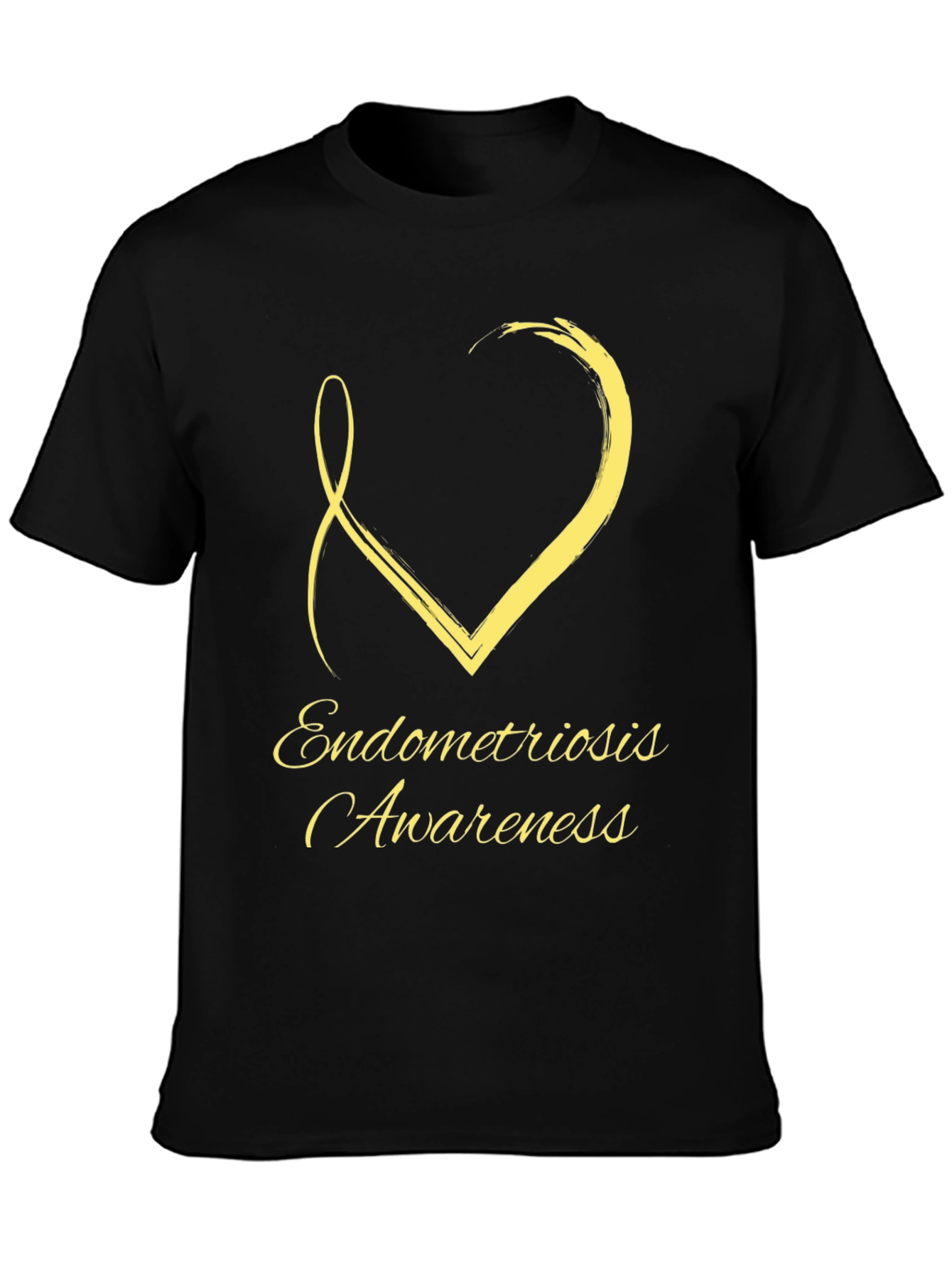 Endometriosis Awareness Ribbon Heart T-Shirt