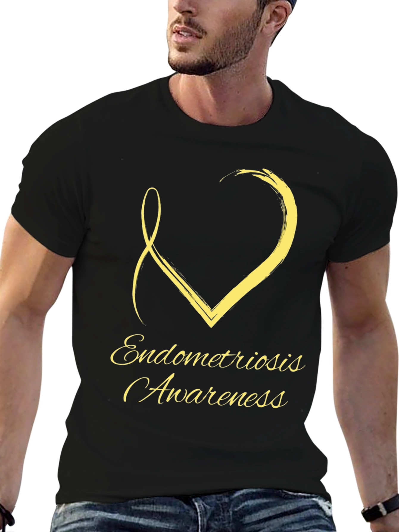 Endometriosis Awareness Ribbon Heart T-Shirt