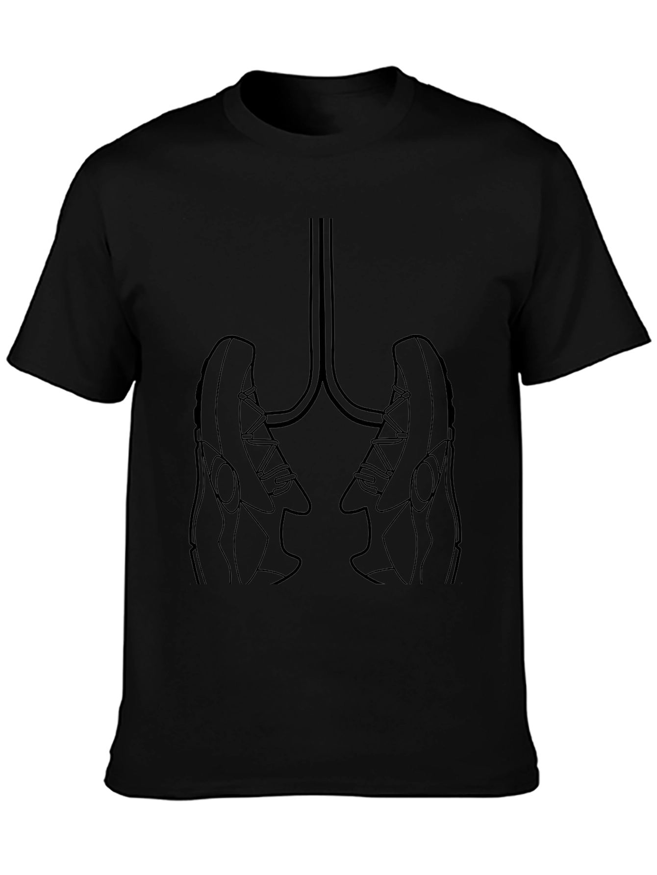 Sneaker Lungs Graphic Tee - Black Unisex T-Shirt