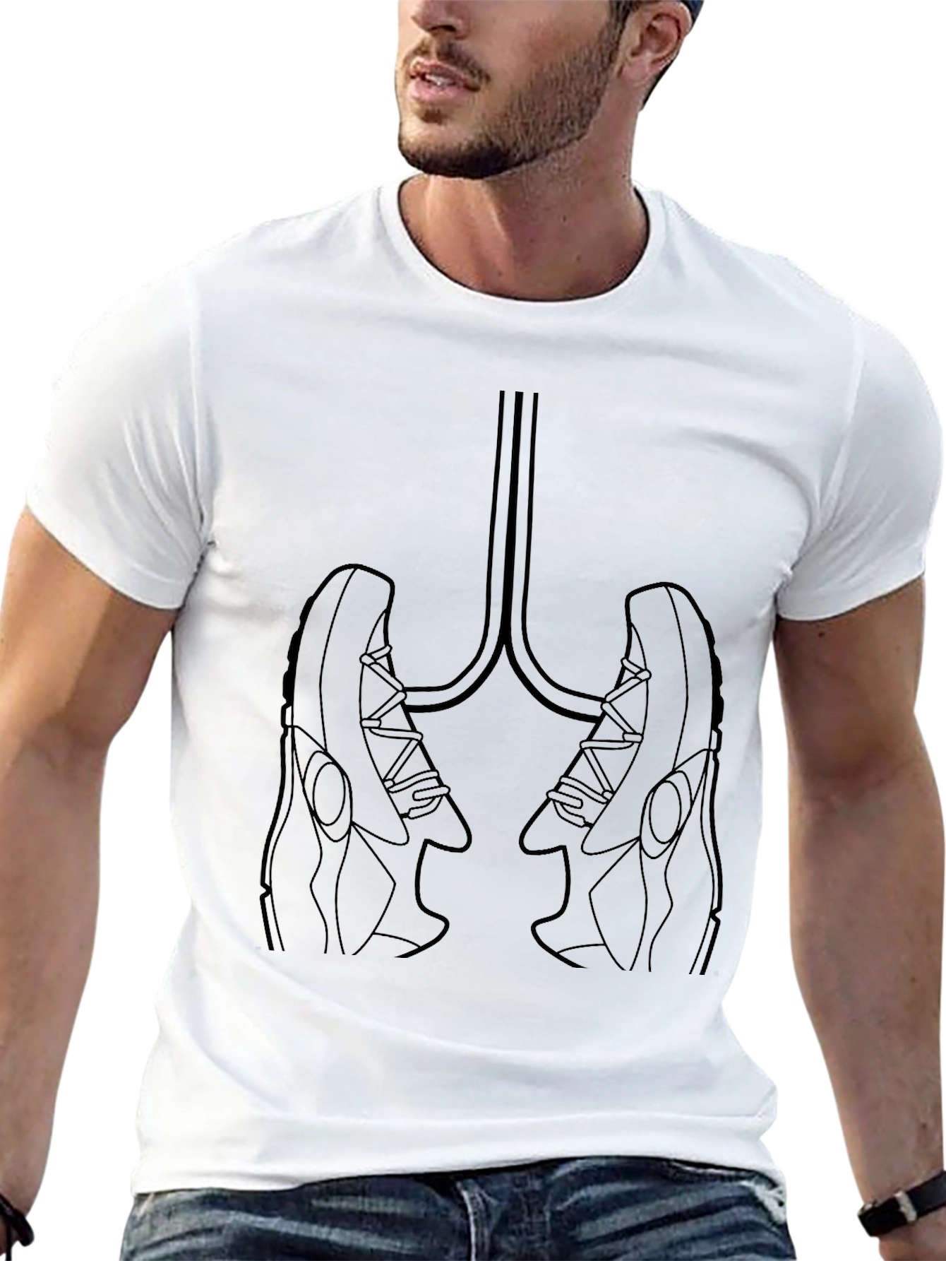 Sneaker Lungs Graphic Tee - Black Unisex T-Shirt