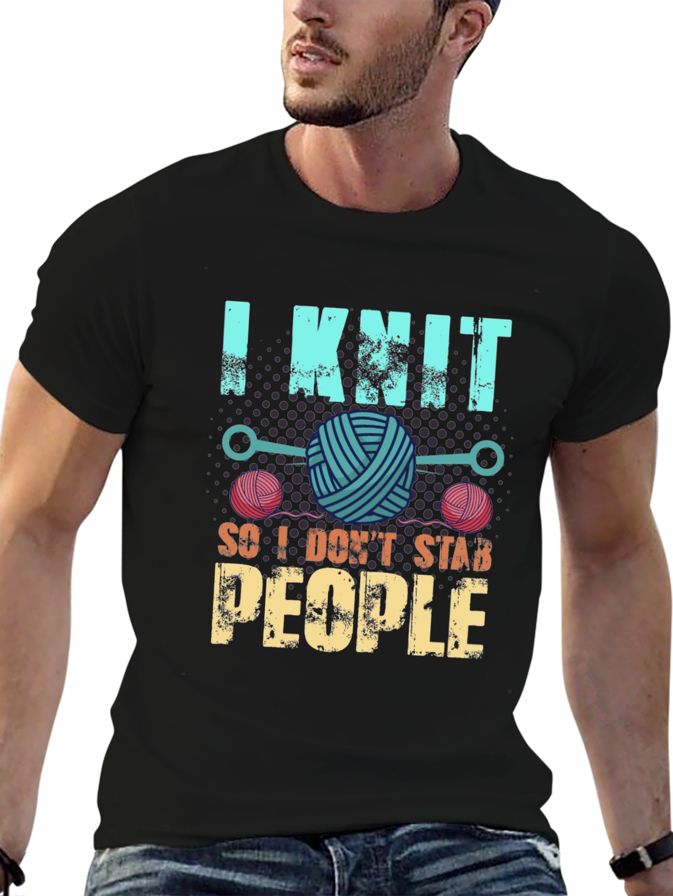 I Knit So I Dont Stab People T-Shirt