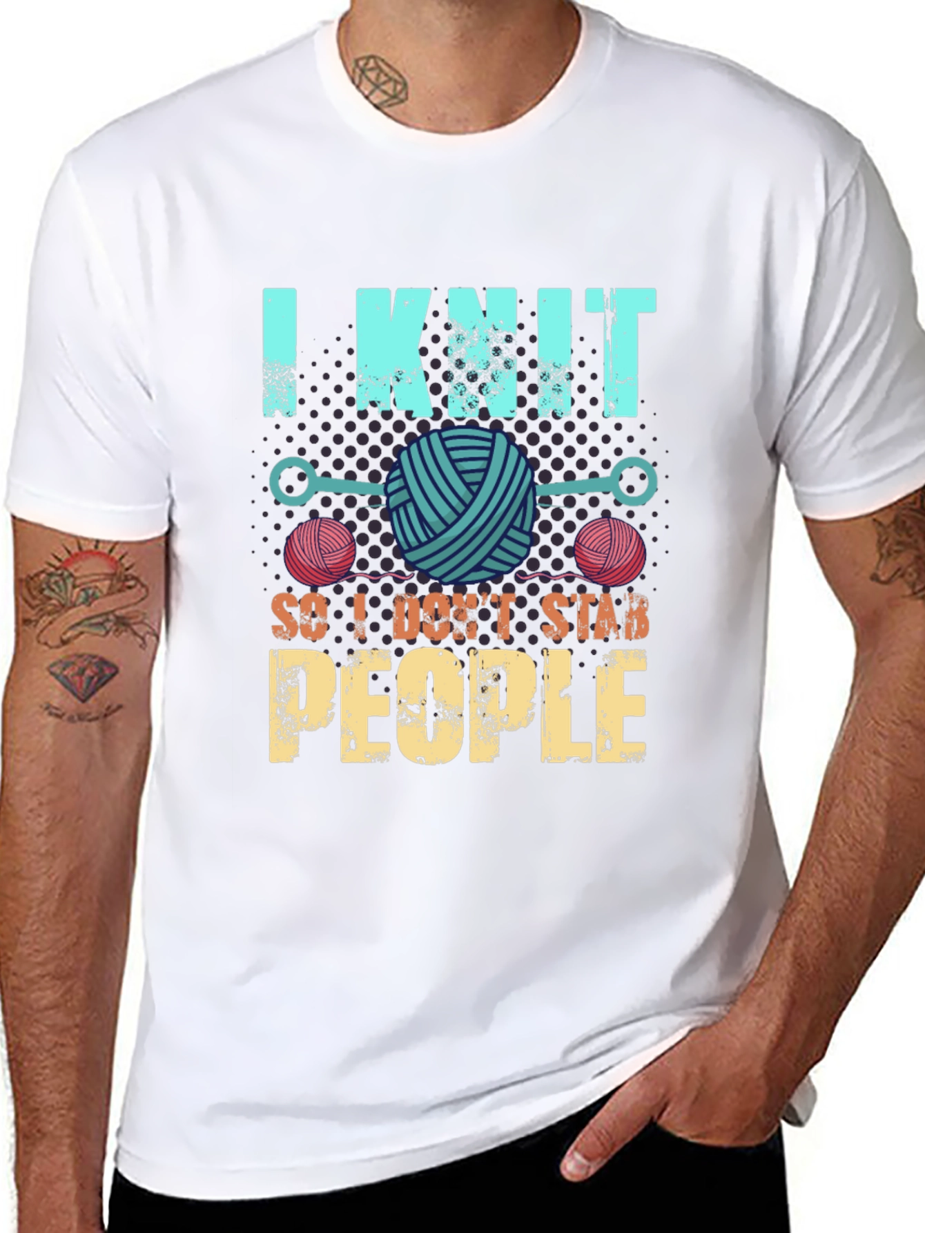 I Knit So I Dont Stab People T-Shirt