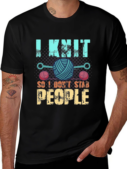 I Knit So I Dont Stab People T-Shirt
