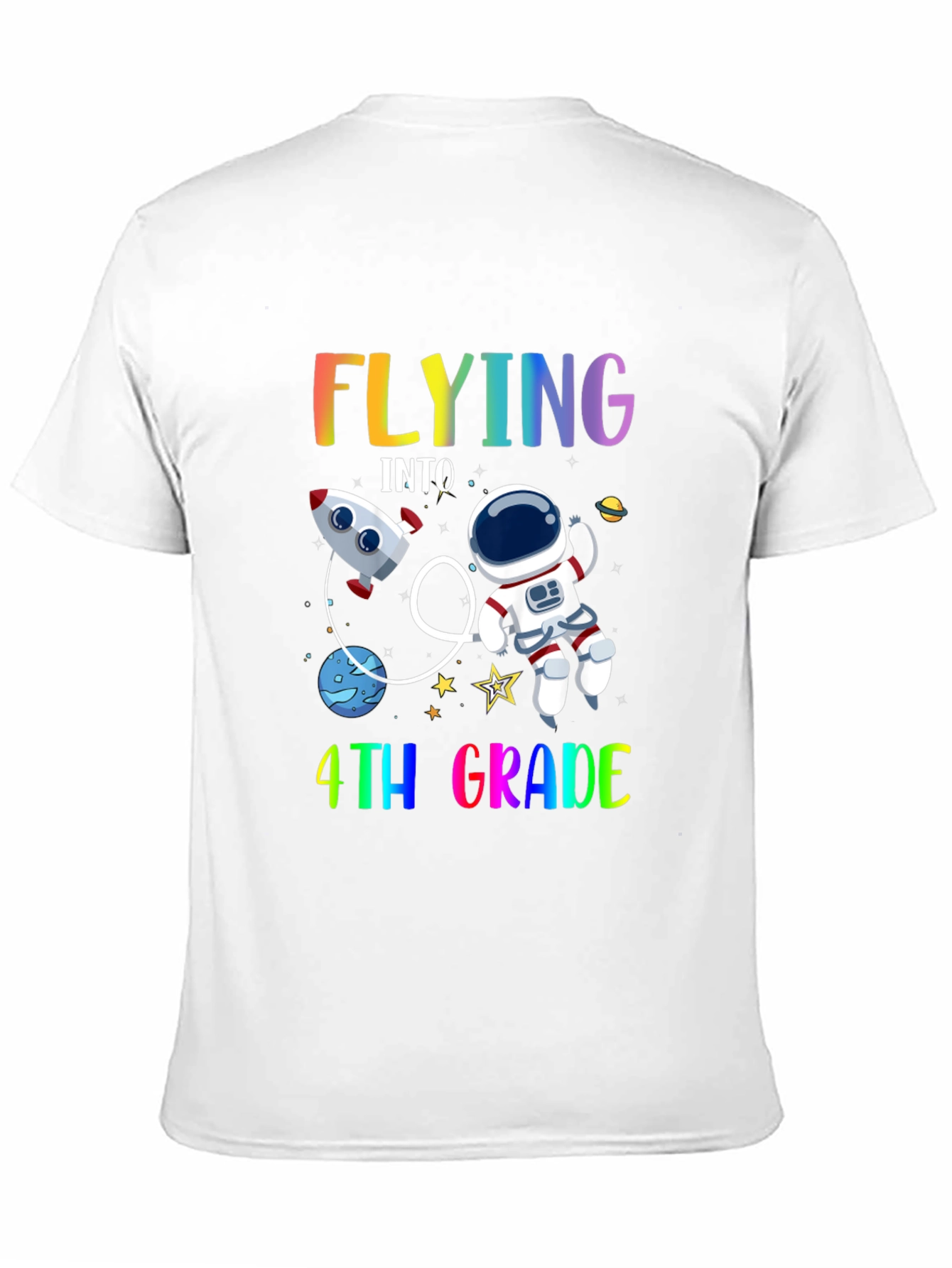 Flying Into 4th Grade T-Shirt Space Theme