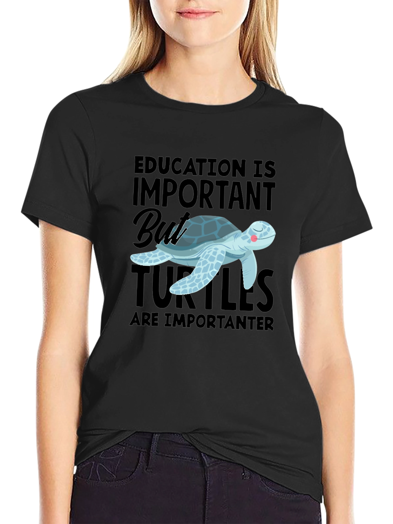 Education Important But Turtles Are Importanter T-Shirt
