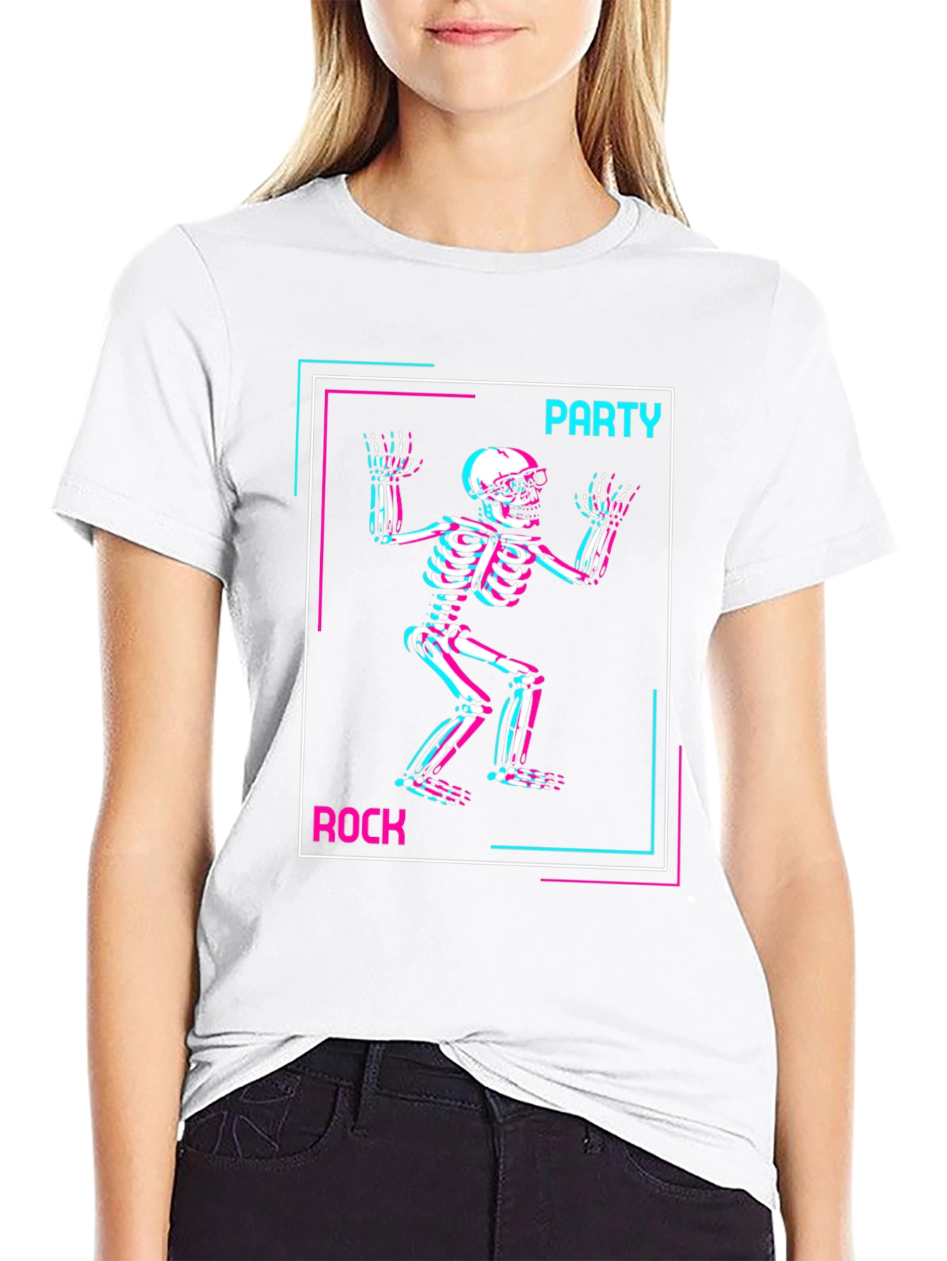 Party Rock Skeleton Graphic T-Shirt