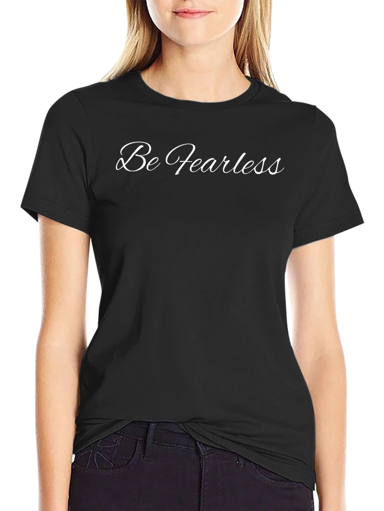 Be Fearless Black Graphic Tee